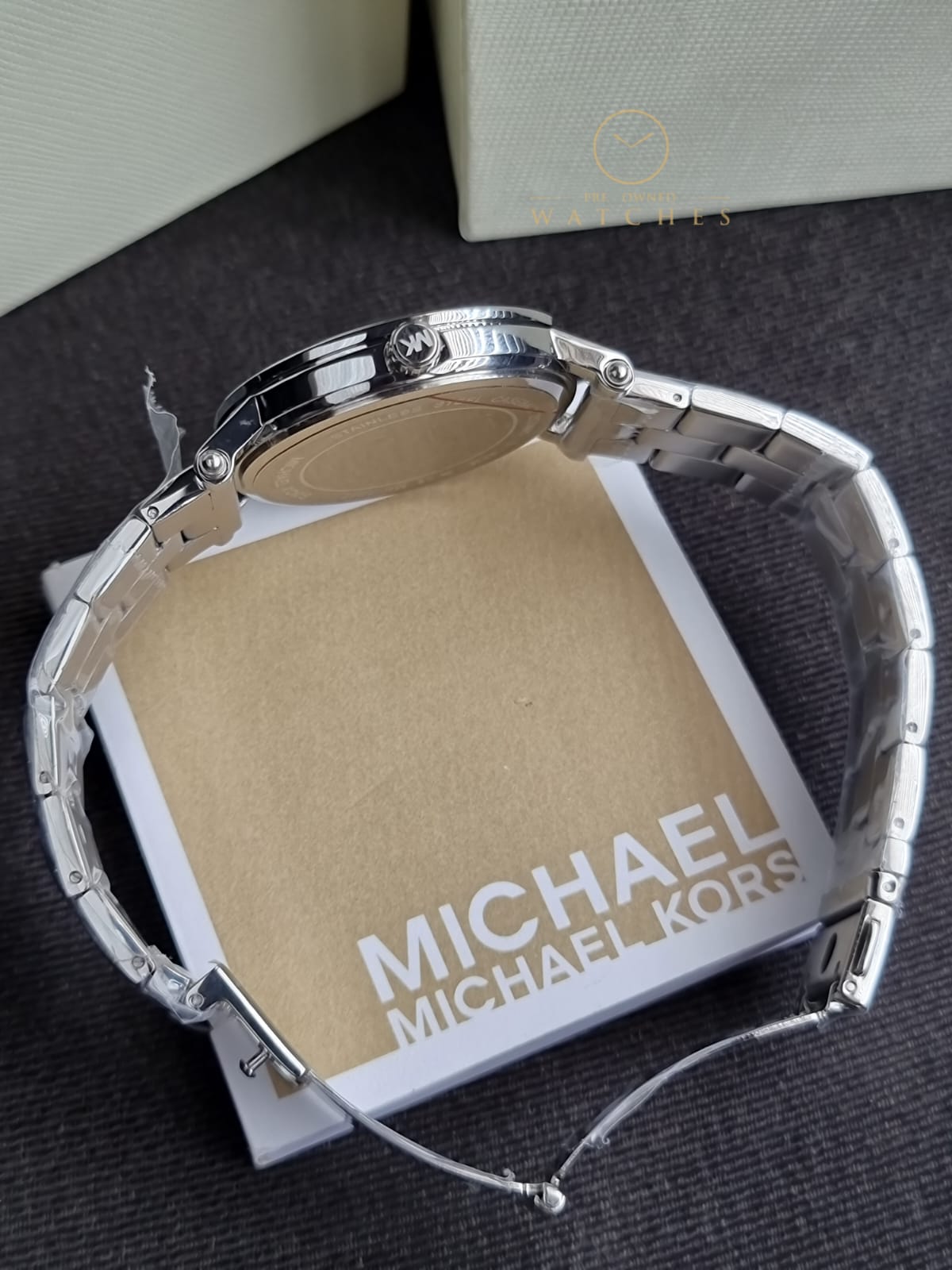 Michael Kors Women's Silver Stainless Steel Watch, Silver Dial MK7347