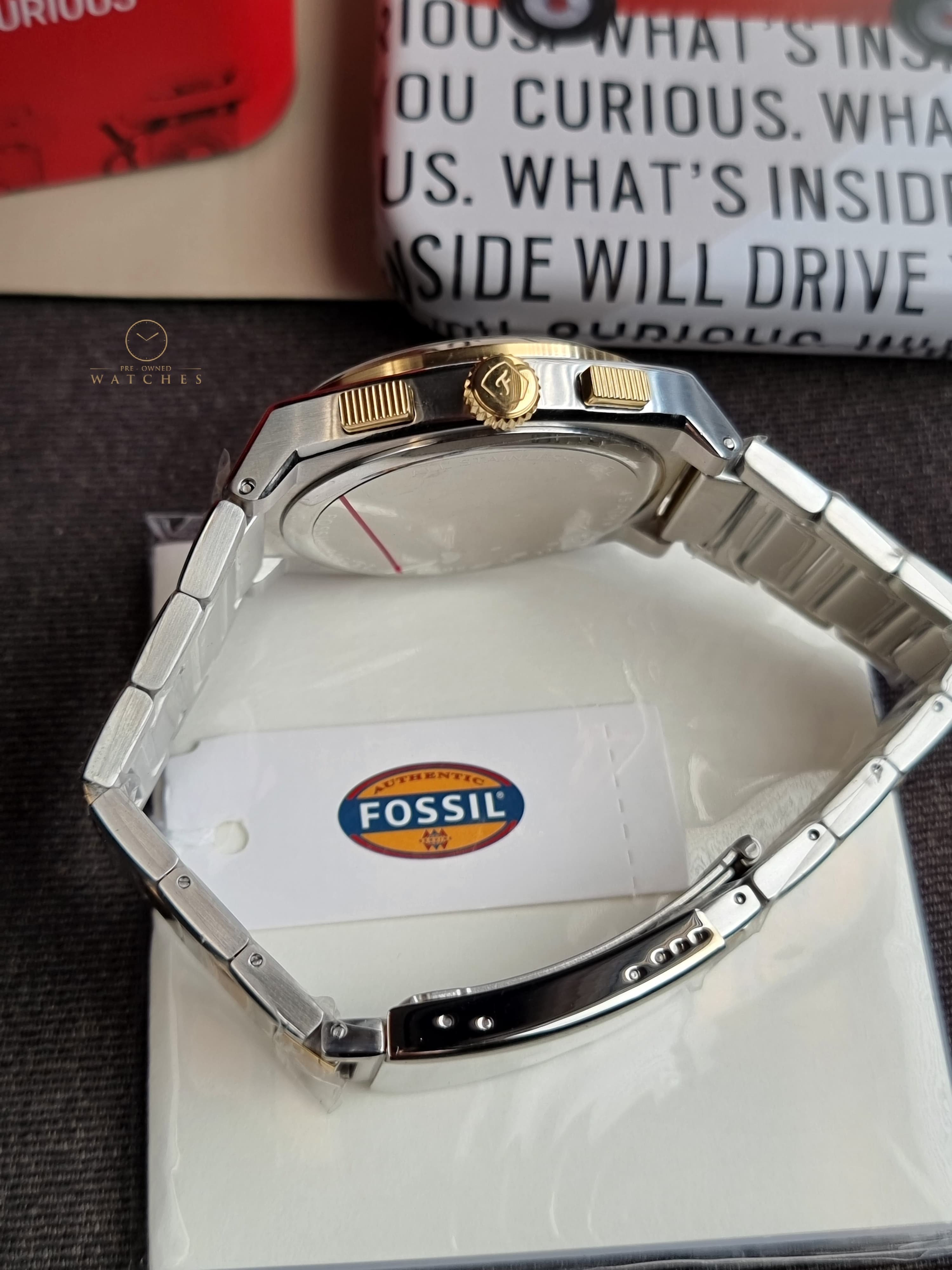 Fossil Everett Bicolour Green Chronograph Mens Watch
FS6106