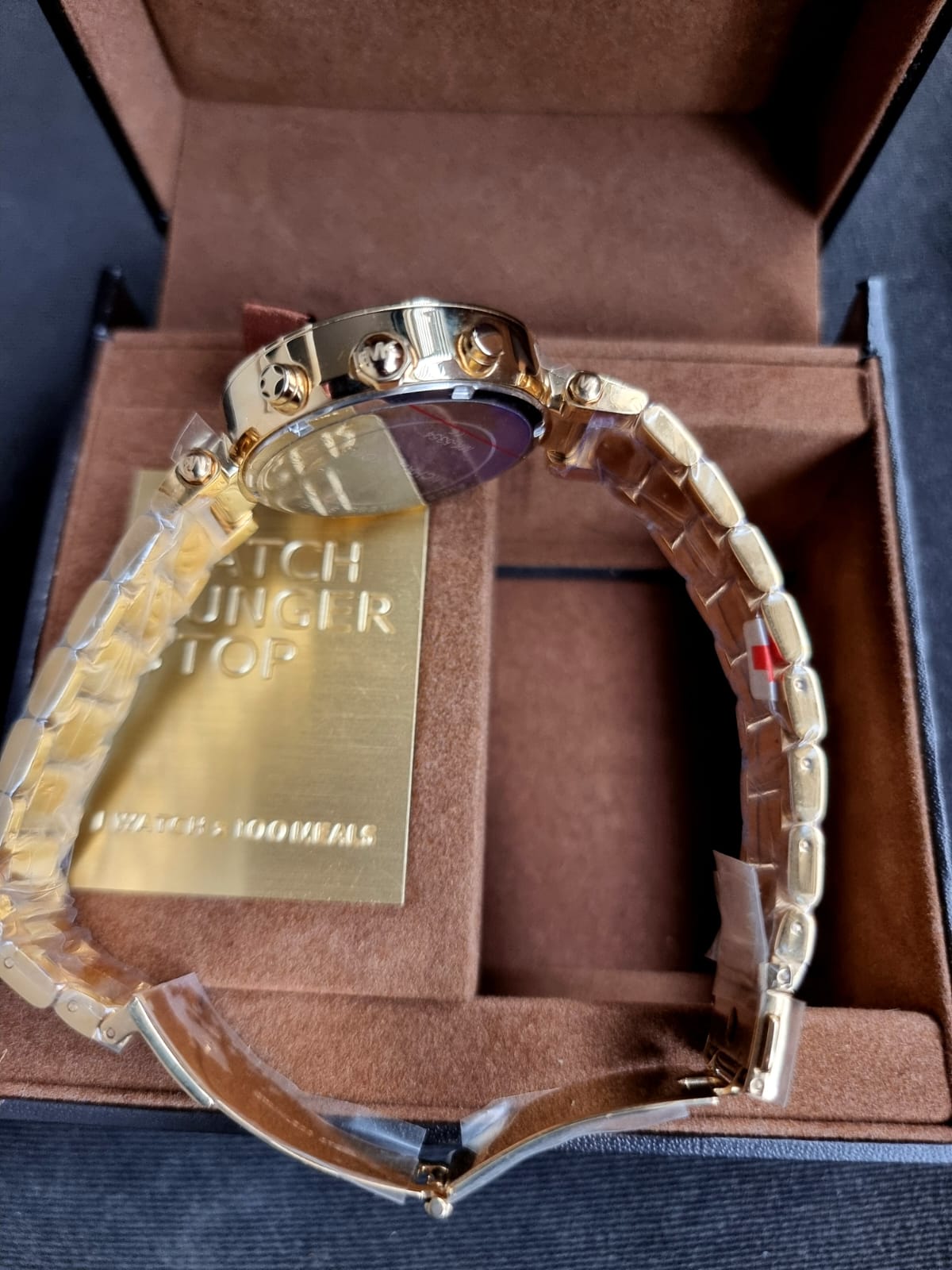 Michael Kors Parker Gold Stainless Steel Dial Chronograph Quartz Watch for Ladies - MK5354