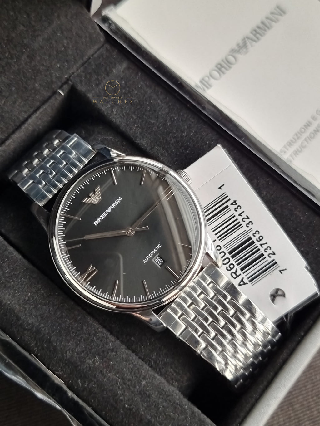 Emporio Armani Automatic Black 39mm Dial Men's Watch
AR60081