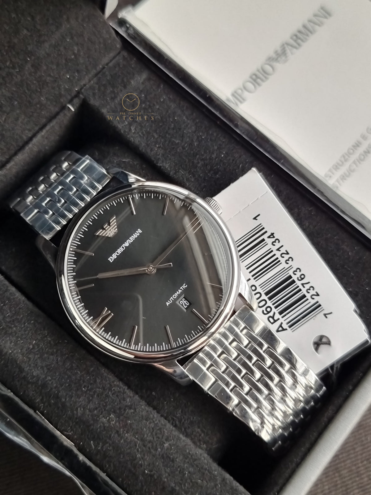 Emporio Armani Automatic Black 39mm Dial Men's Watch
AR60081