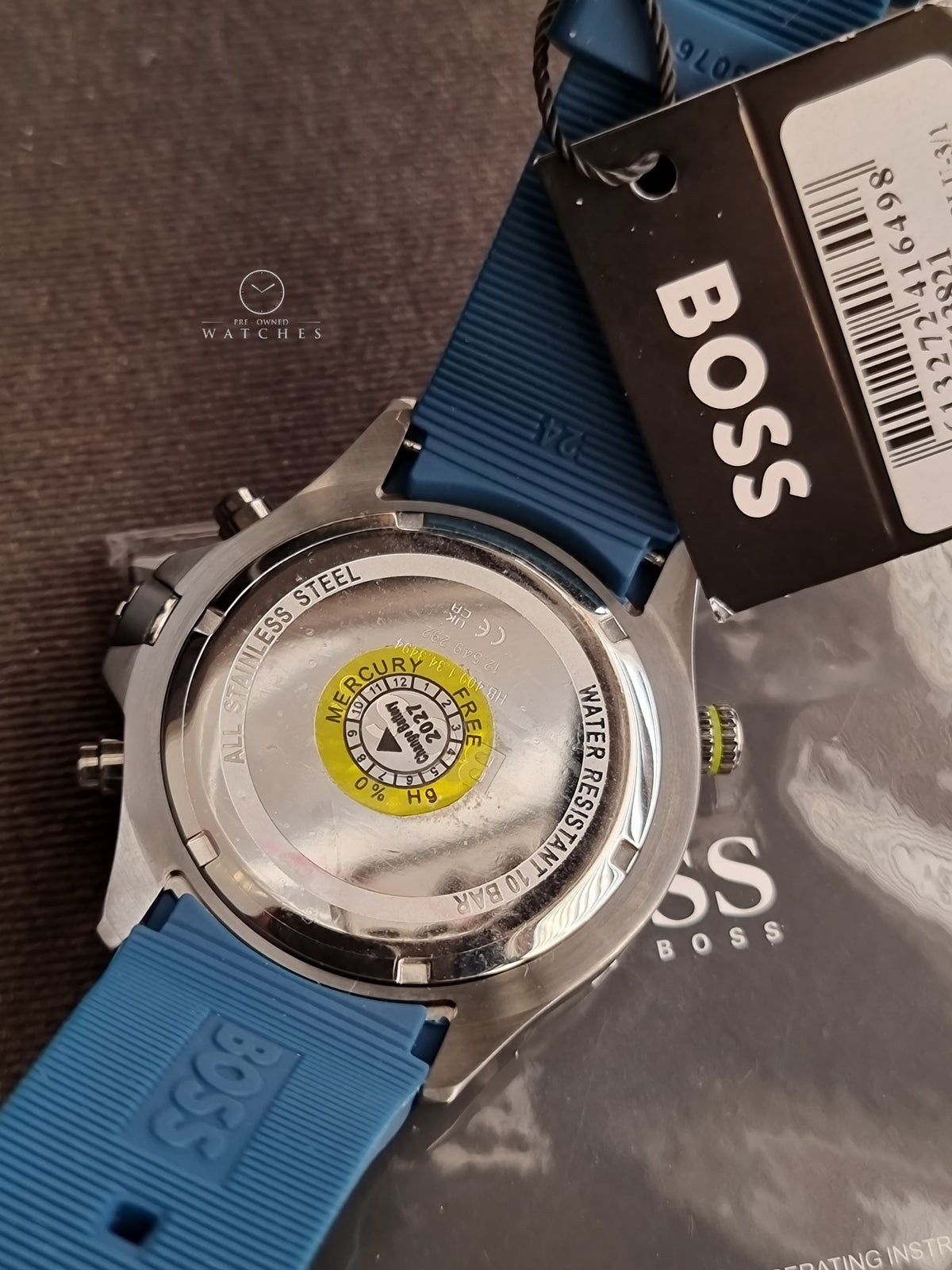 HUGO BOSS Globetrotter Blue Silicone Strap Blue Dial Chronograph Quartz Men's Watch 1513821