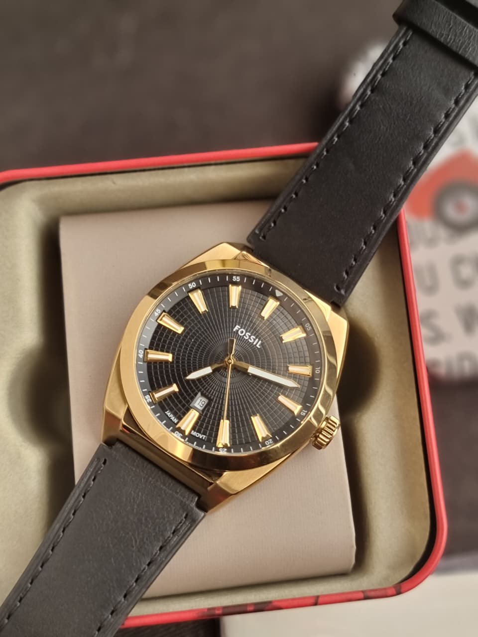 Fossil Men's Everett Analog Quartz Leather Watch Fs6089