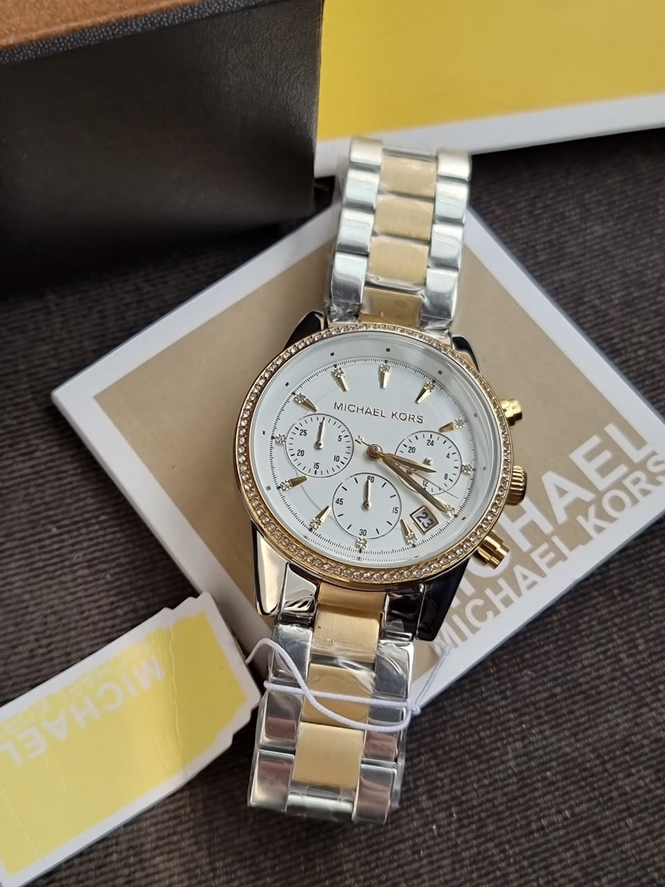MICHAEL KORS Ritz Chronograph Crystal White Dial Ladies Watch MK6474