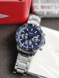 Fossil Men’s Chronograph Quartz Gunmetal Stainless Steel Blue Dial 45mm Watch BQ2910