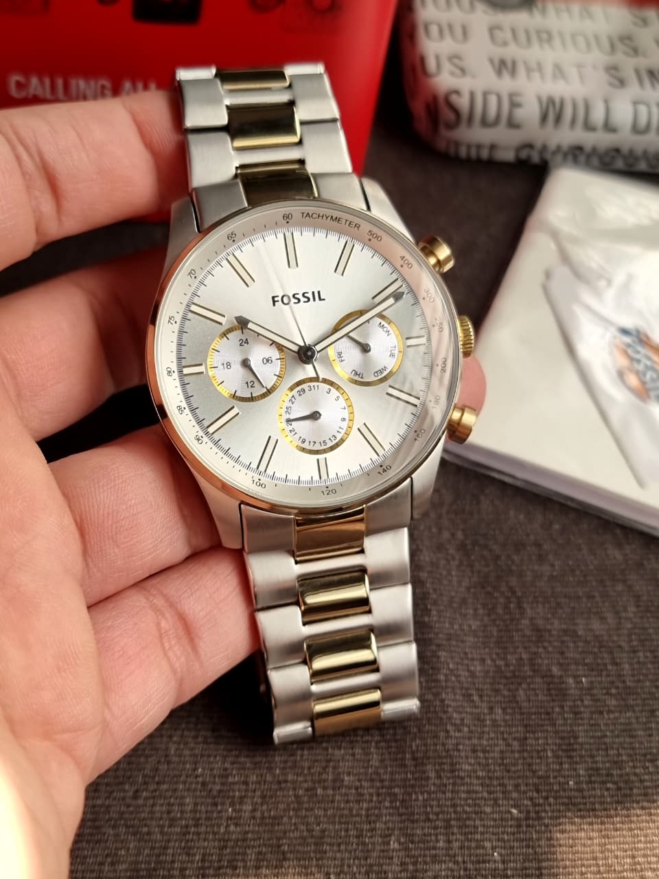 Fossil Sullivan Multifunction Two-Tone Stainless Steel Watch BQ2694