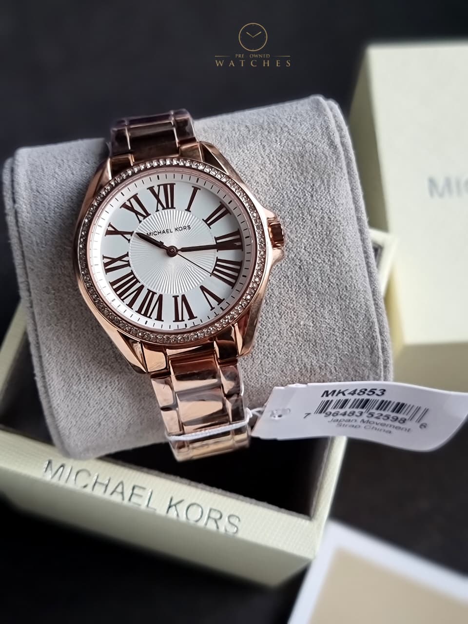 Michael Kors Kacie Women Quartz White Dial Analog Stainless Steel Watch MK4853
