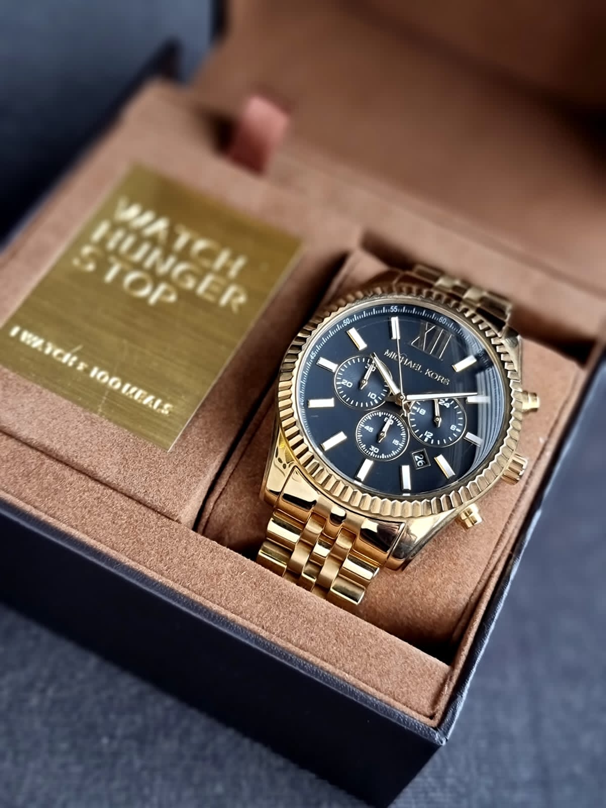 Michael Kors Men’s Quartz Stainless Steel Black Dial 45mm Watch MK8286