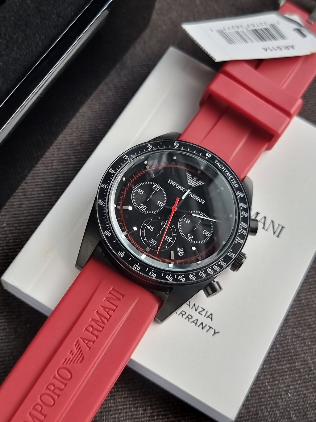 Emporio Armani Chronograph Black Dial Men's Watch - AR6114