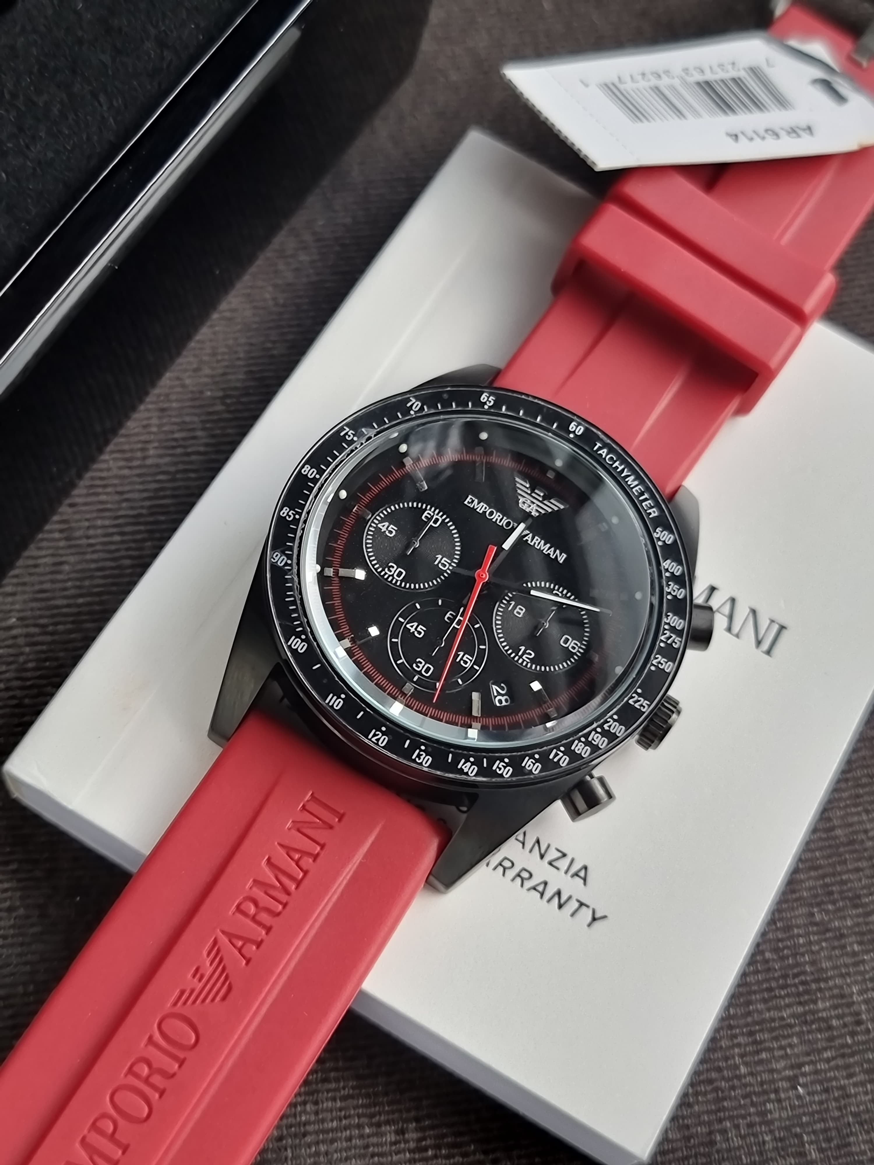 Emporio Armani Chronograph Black Dial Men's Watch - AR6114