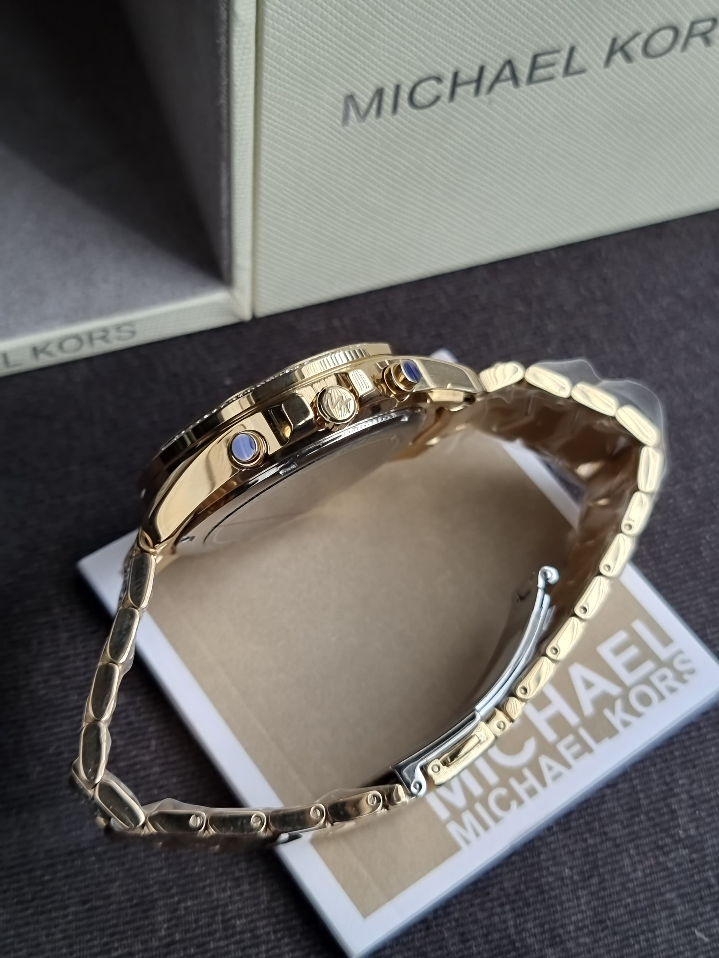 Michael Kors Women’s Quartz Gold Stainless Steel Gold Dial 44mm Watch MK6729
