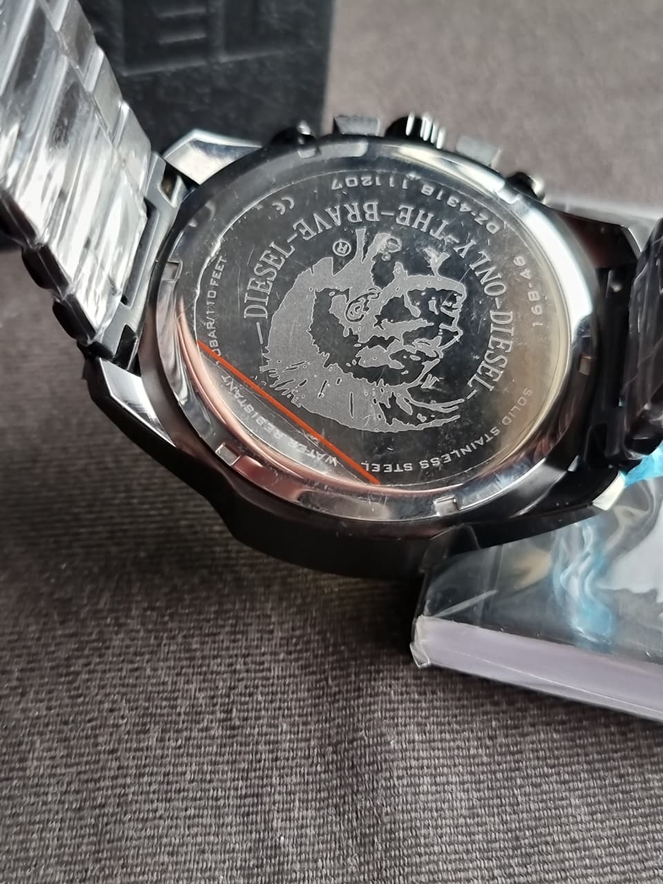 Diesel Black Stainless Steel Black Dial Quartz Watch for Gents - DZ4318