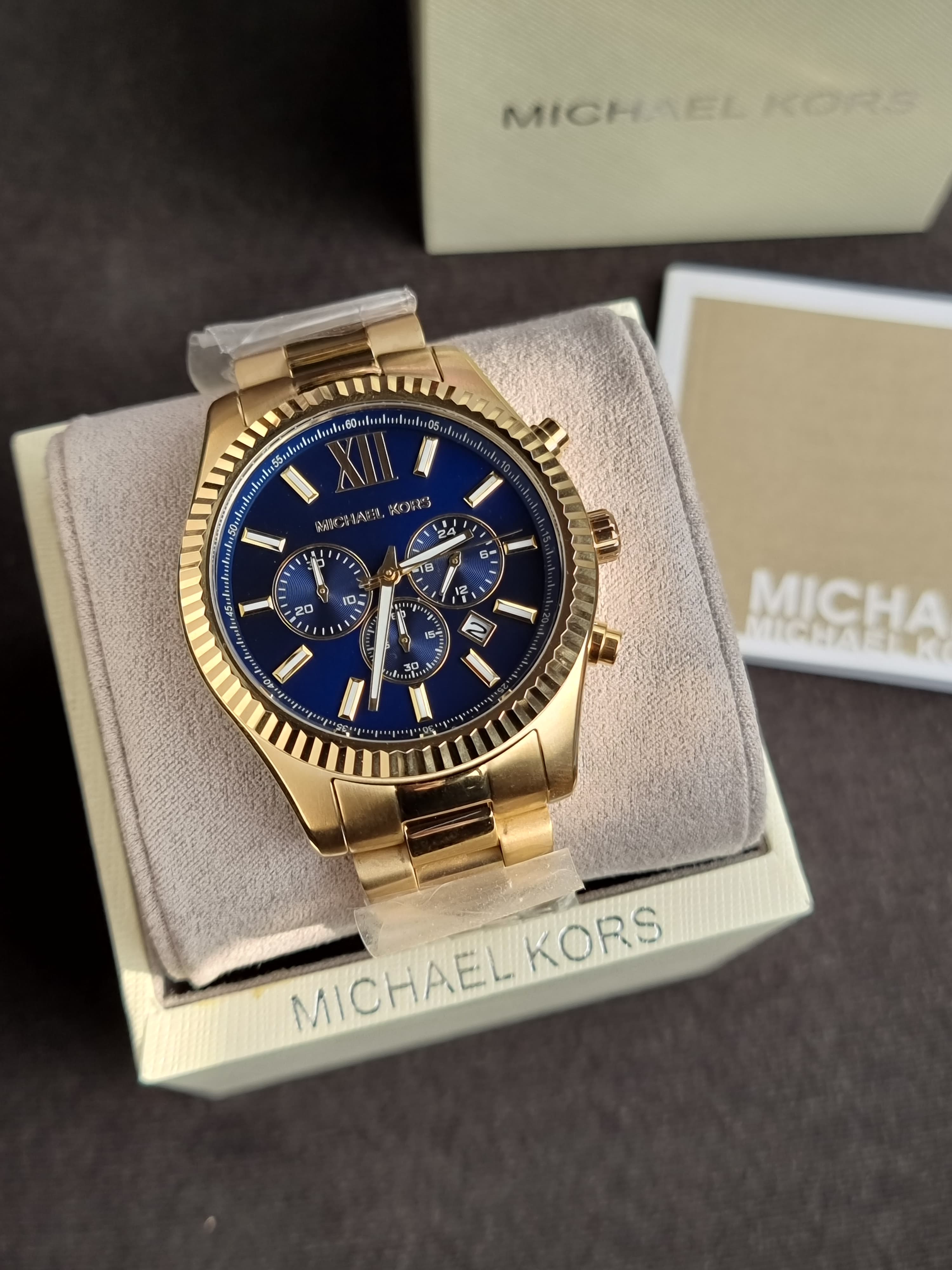 Michael Kors Lexington Chronograph Quartz Blue Dial Men's Watch
MK9153