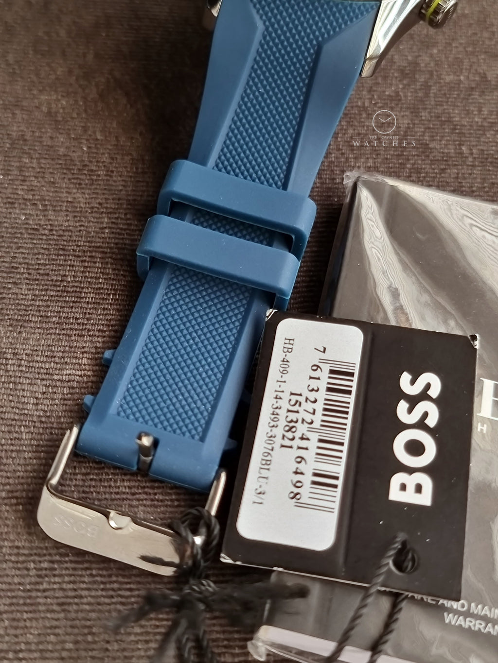 HUGO BOSS Globetrotter Blue Silicone Strap Blue Dial Chronograph Quartz Men's Watch 1513821