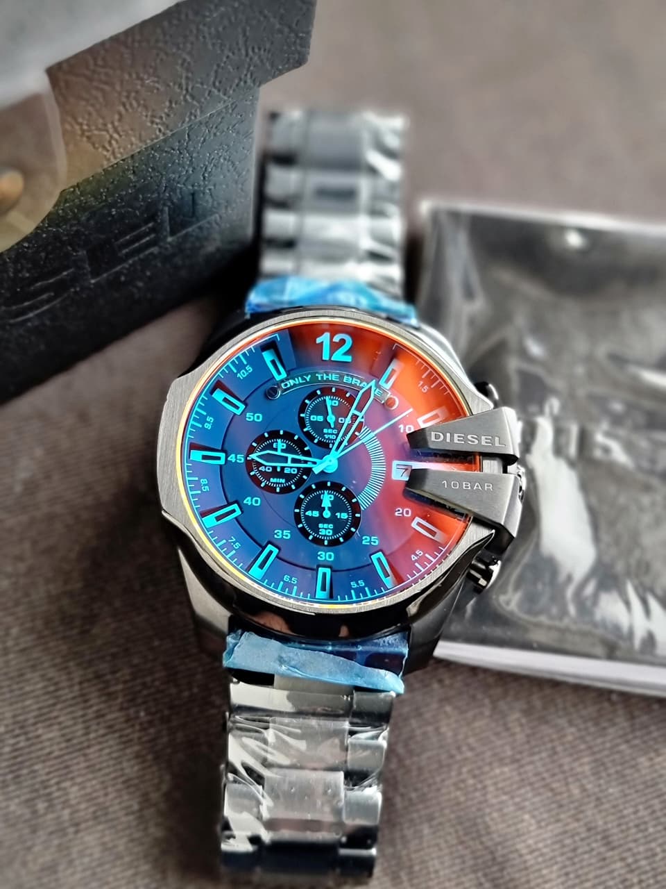 Diesel Black Stainless Steel Black Dial Quartz Watch for Gents - DZ4318