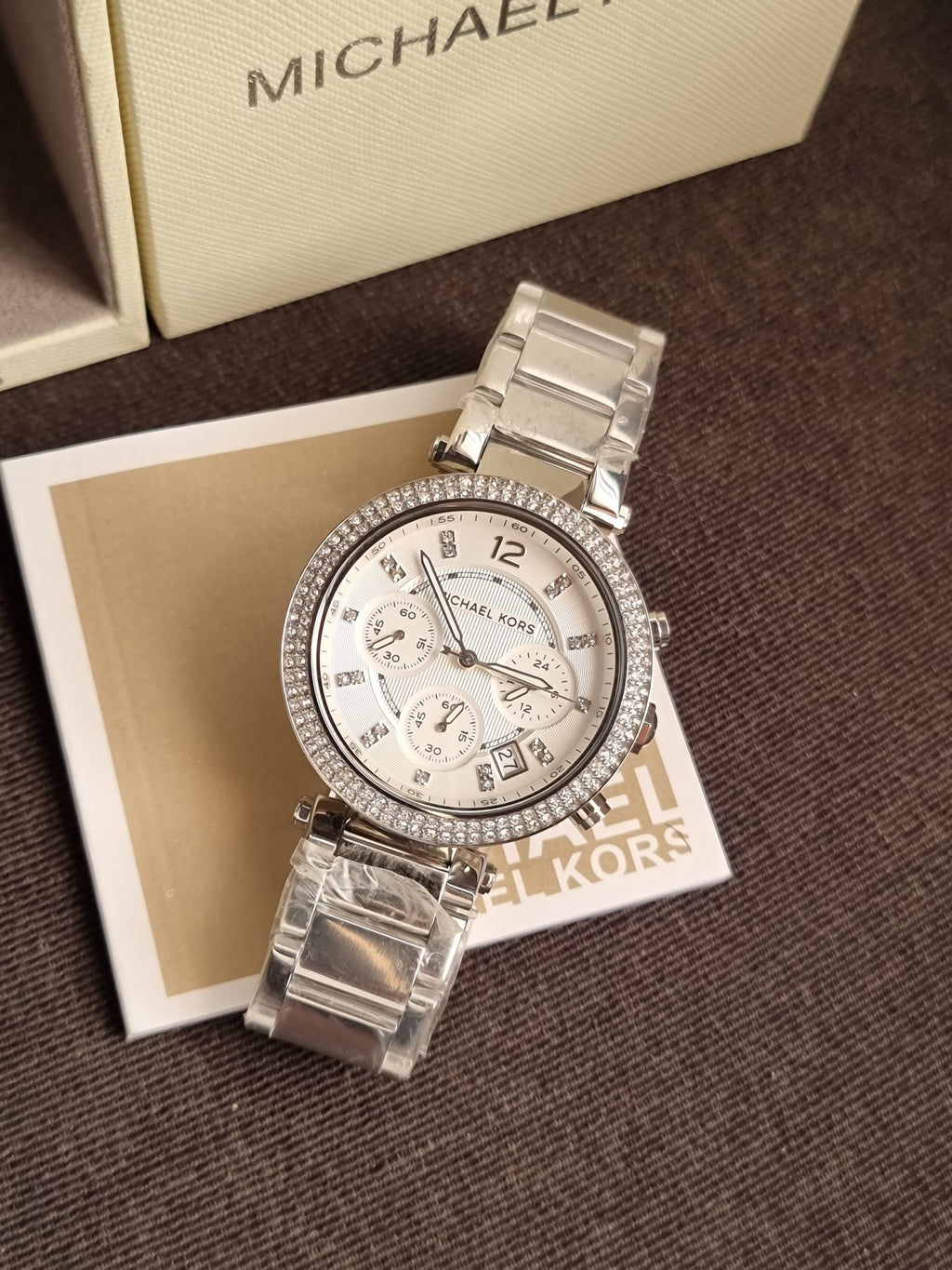 Michael Kors Women’s Quartz Stainless Steel Silver Dial 39mm Watch MK5353