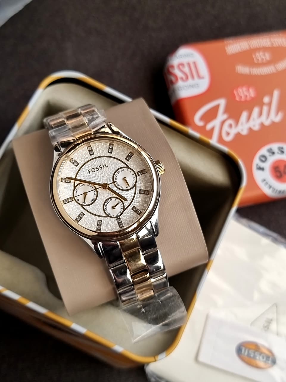 Fossil Modern Sophisticate Multifunction Two-Tone Stainless Steel 36mm Watch BQ1564