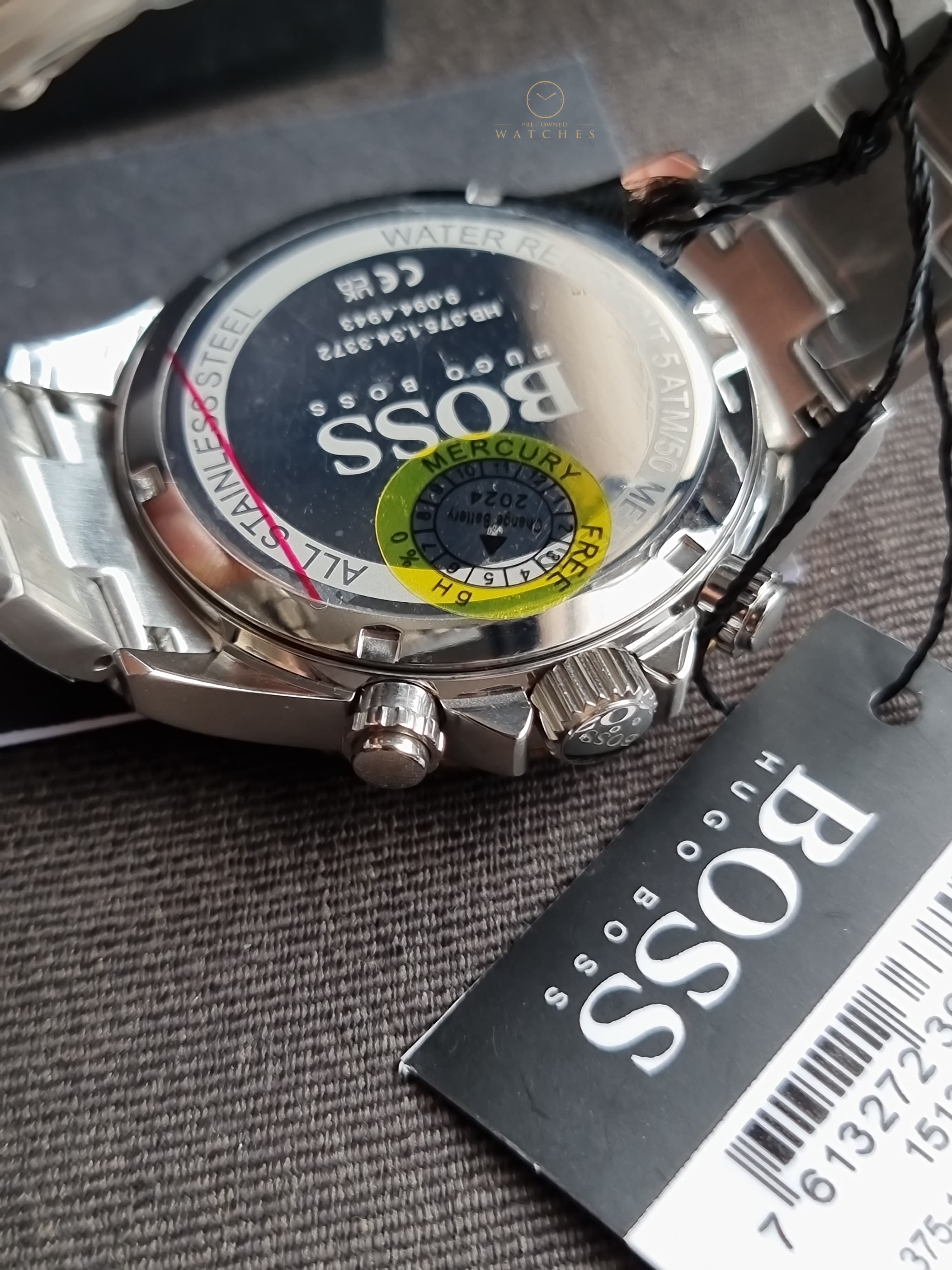 HUGO BOSS Hero Two-Tone Stainless Steel Blue Dial Chronograph Quartz Watch for Gents - 1513767