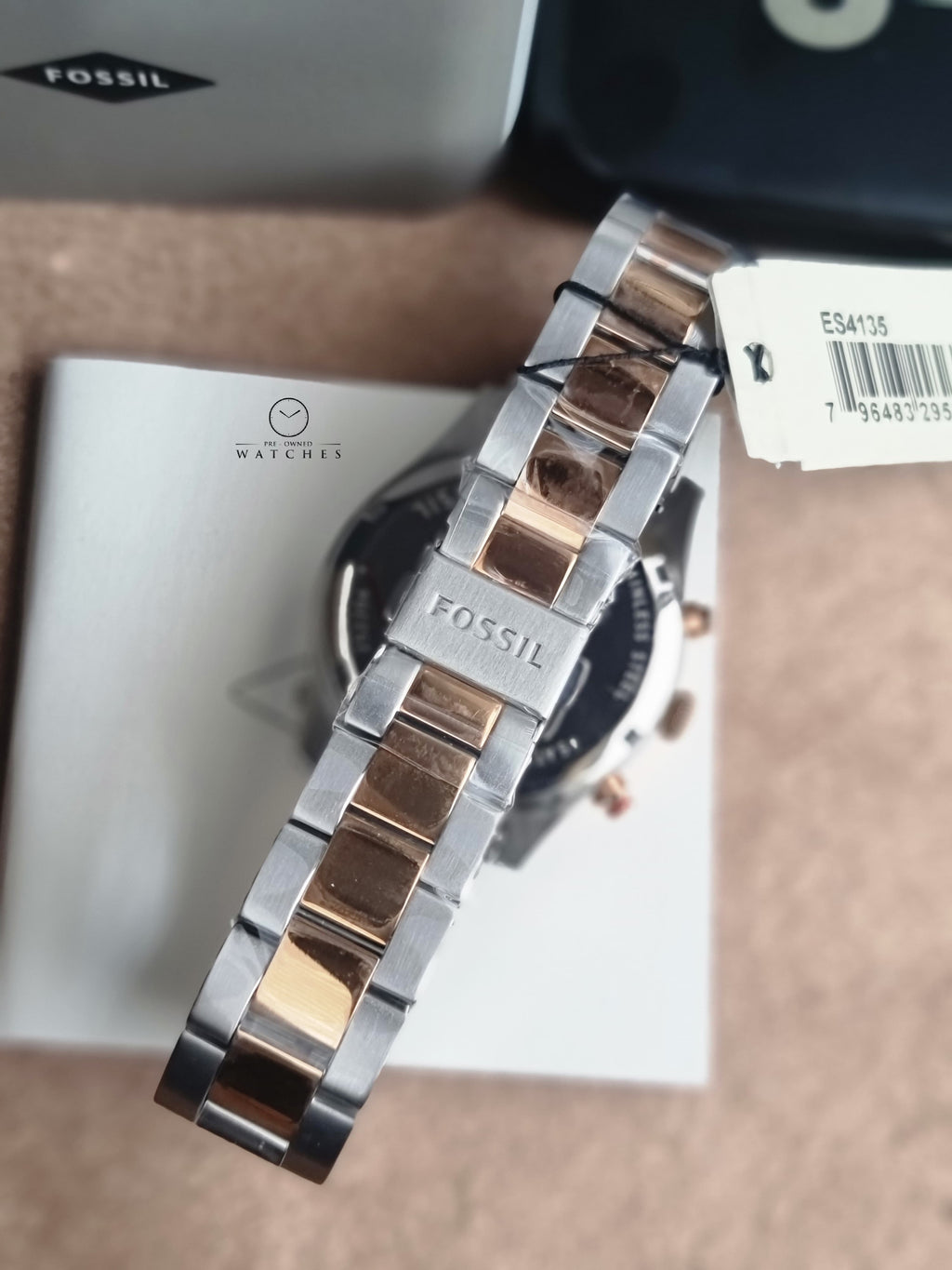 Fossil Women’s Quartz Stainless Steel Mother Of Pearl Dial 39mm Watch ES4135