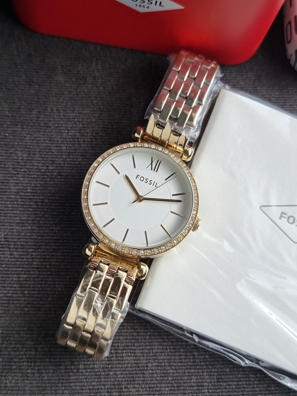 Fossil Women's BQ3498 Tillie Three-hand Gold-tone Stainless Steel Watch