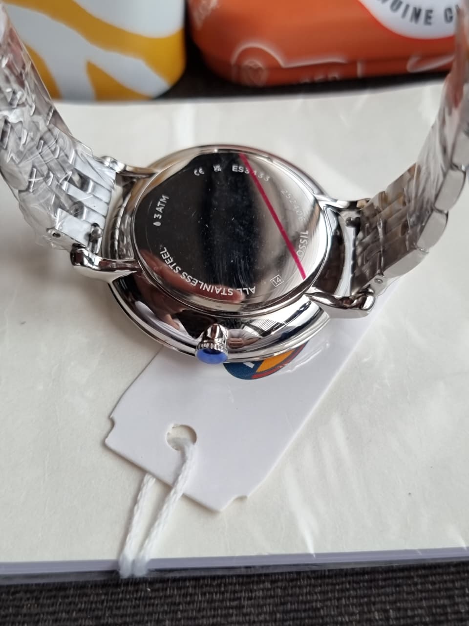 Fossil Jacqueline Silver Stainless Steel White Dial Quartz Watch for Ladies - ES3433