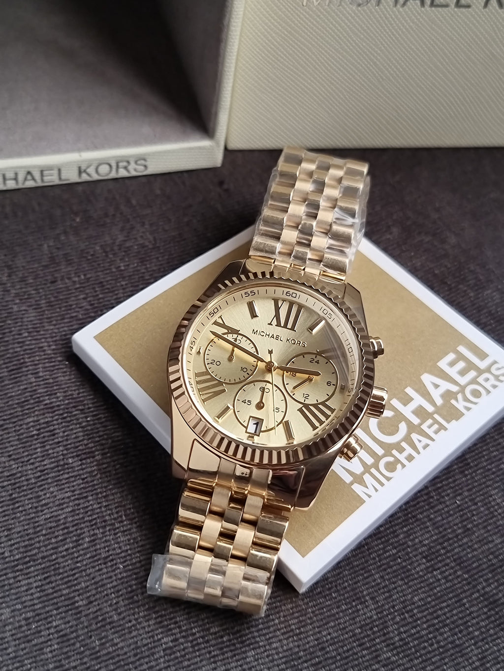 Michael Kors
lexington chronograph champagne dial ladies watch mk5556