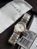 Gucci G-Timeless Two-tone Stainless Steel Mother of pearl Dial Quartz Watch for Ladies - YA126513