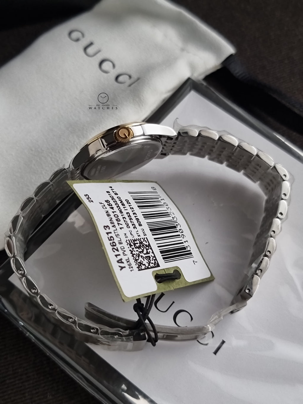 Gucci G-Timeless Two-tone Stainless Steel Mother of pearl Dial Quartz Watch for Ladies - YA126513