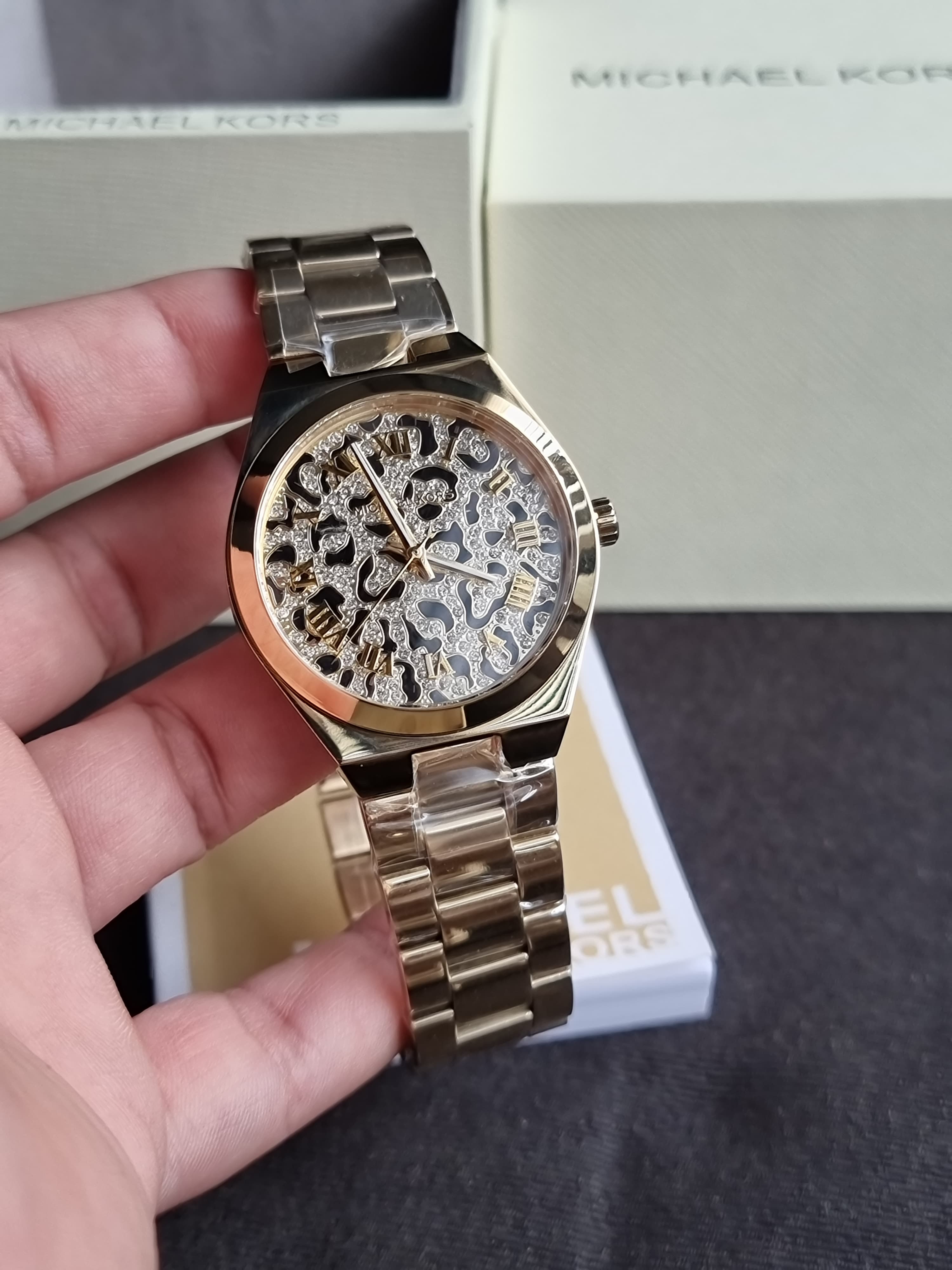 Michael Kors 37mm Lennox Gold Tone Analogue Watch MK7500