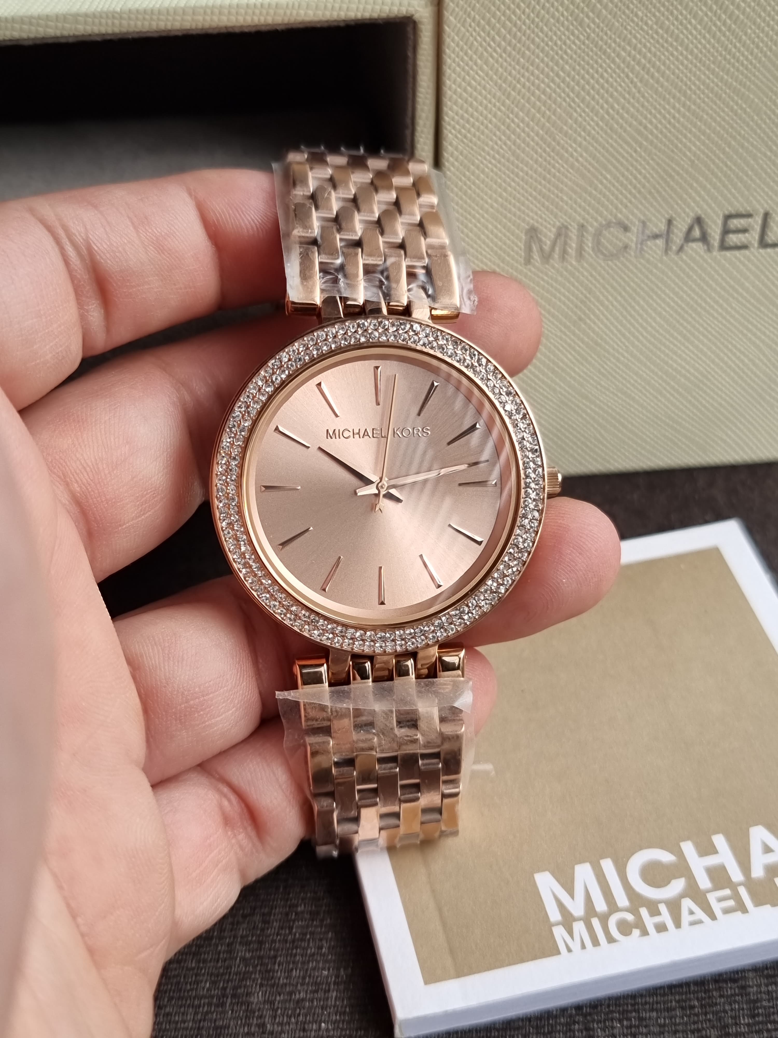 Michael Kors Women’s Quartz Stainless Steel Rose Gold Dial 39mm Watch MK3192