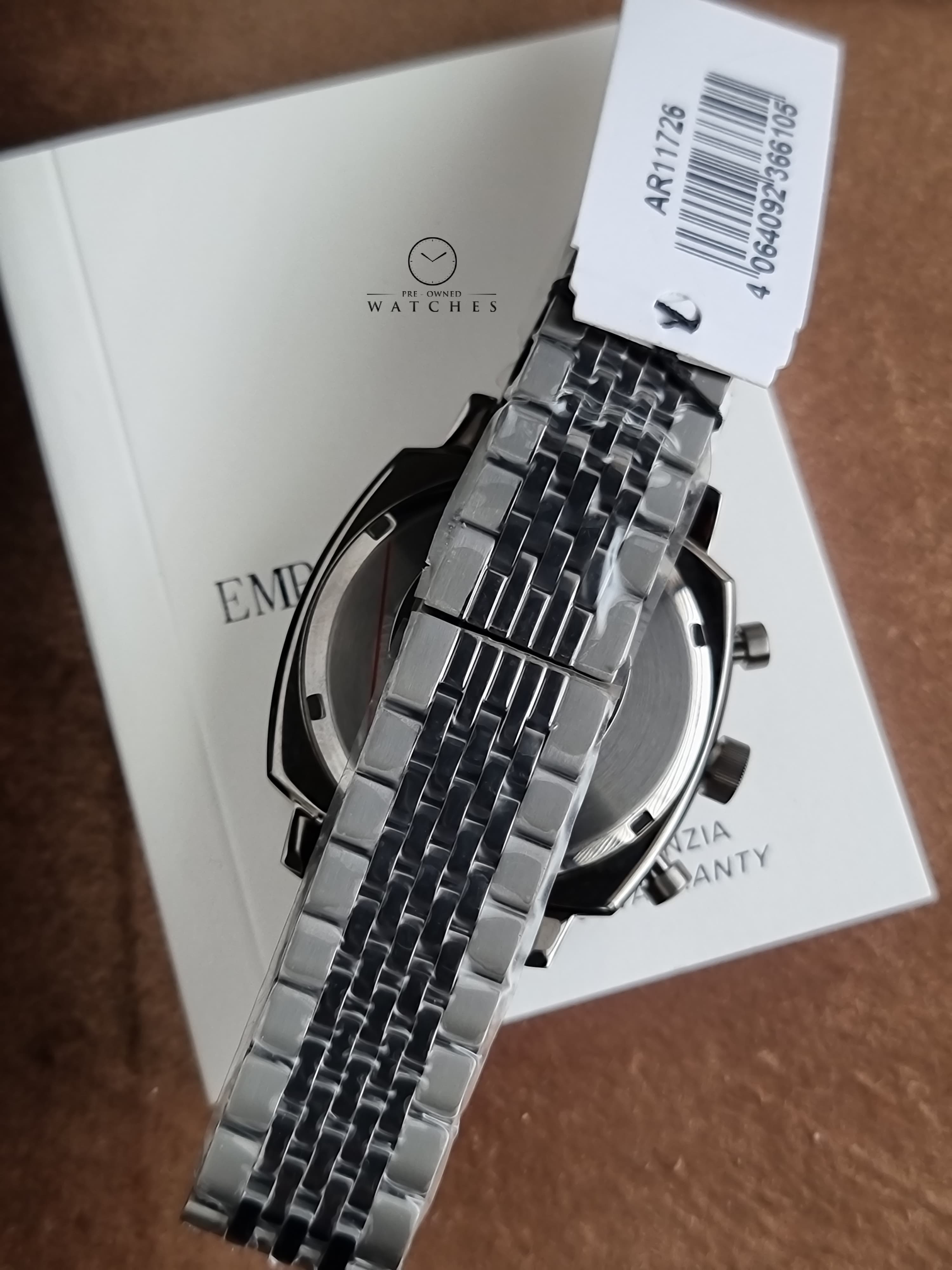 Emporio Armani 40 mm Quartz Blue Dial Gunmetal Chain Men’s Watch AR11726