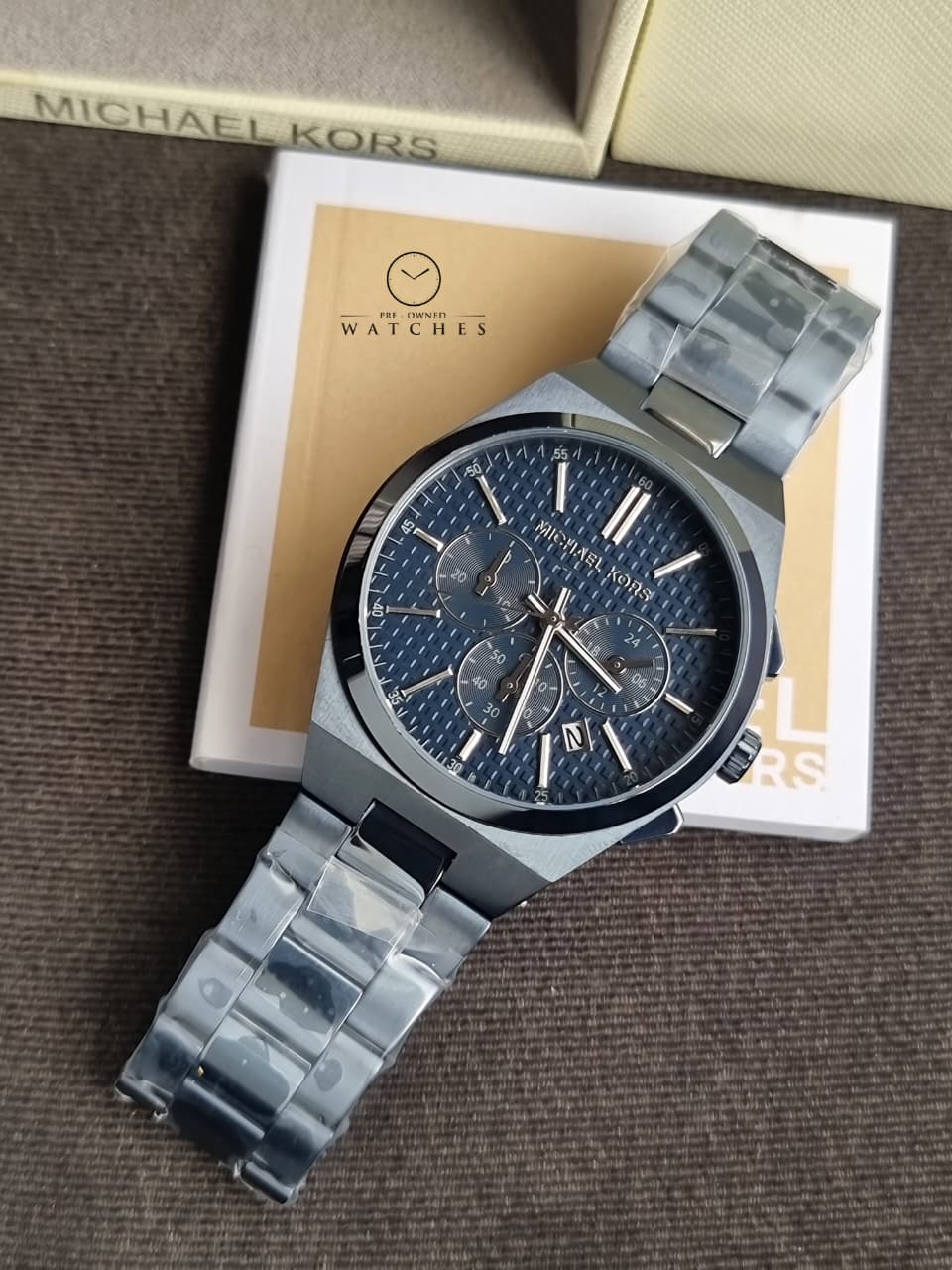 Michael Kors Men’s Quartz Blue Stainless Steel Blue Dial 40mm Watch MK9147