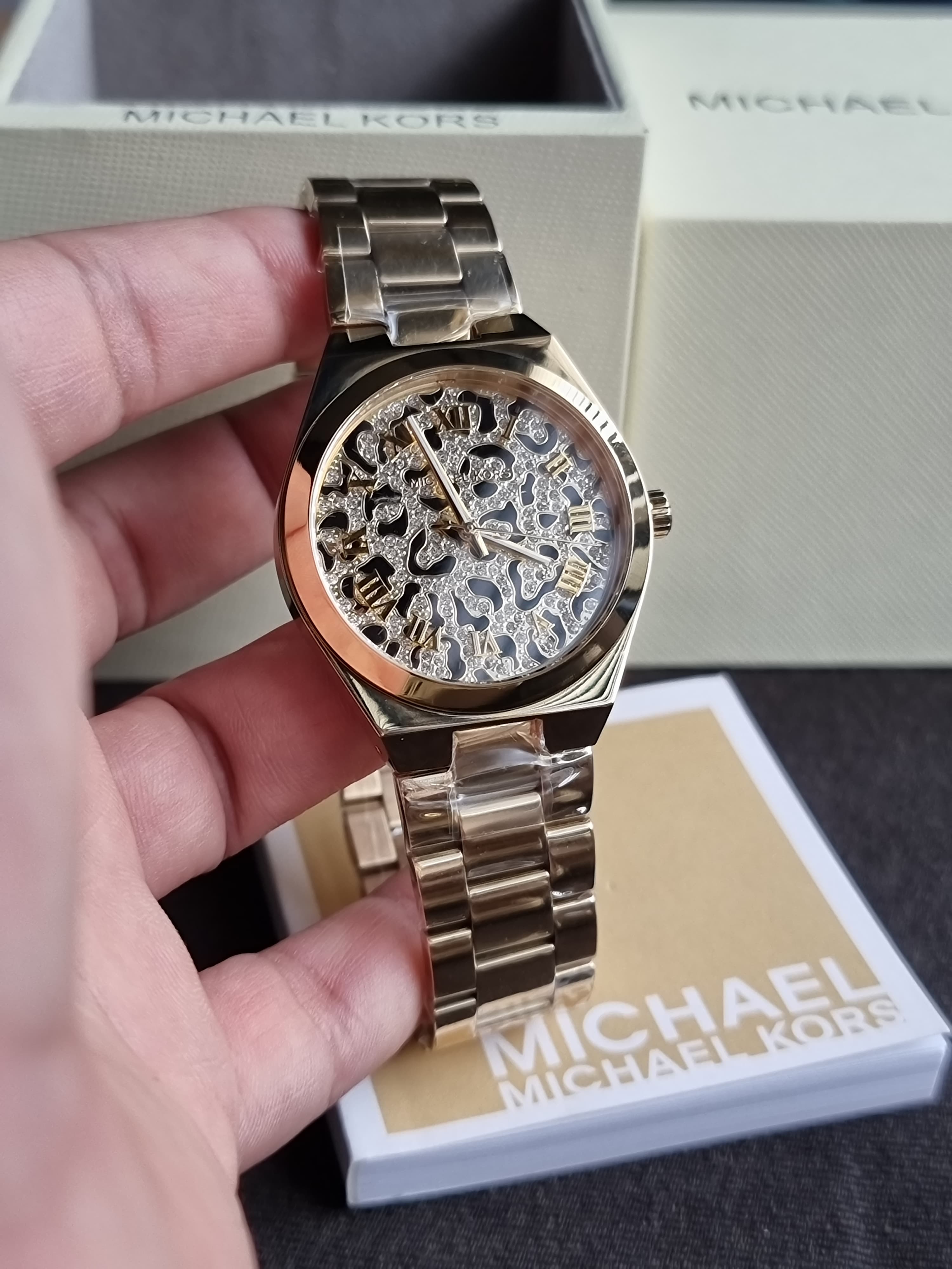 Michael Kors 37mm Lennox Gold Tone Analogue Watch MK7500