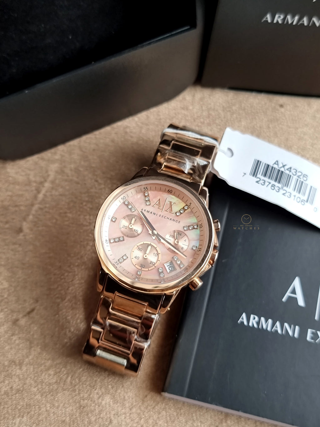 Armani Exchange Women’s Quartz Rose Gold Stainless Steel Rose Gold Dial 36mm Watch AX4326