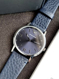 Emporio Armani Kappa Blue Leather Strap 32mm Blue Dial Quartz Watch for Ladies - AR11012