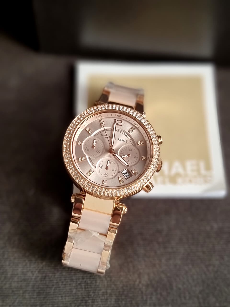 Michael Kors Women’s Quartz Stainless Steel Rose Gold Dial 39mm Watch MK5896