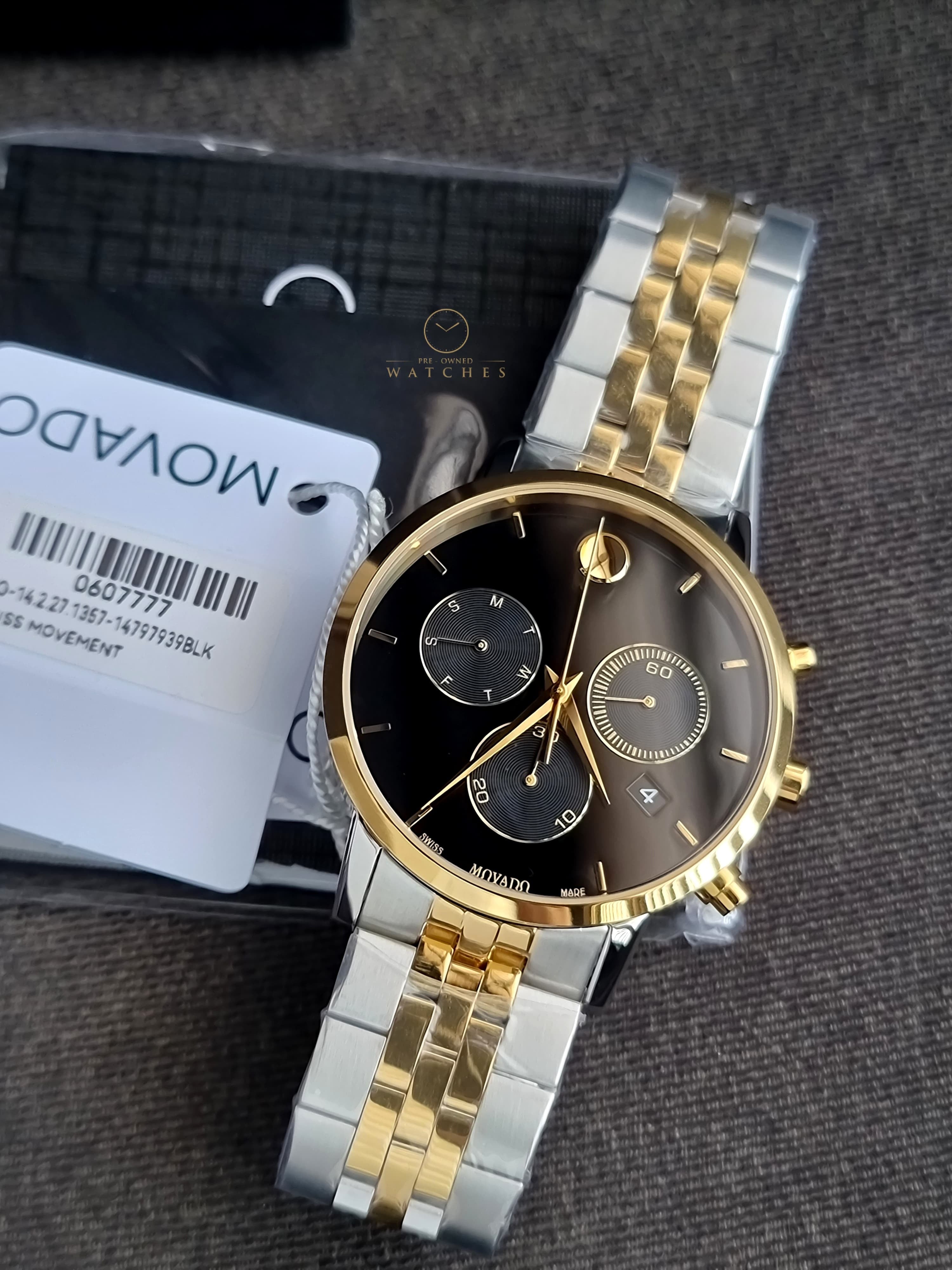 Movado Museum Classic Quartz Black Dial 42mm Men's Watch 0607777