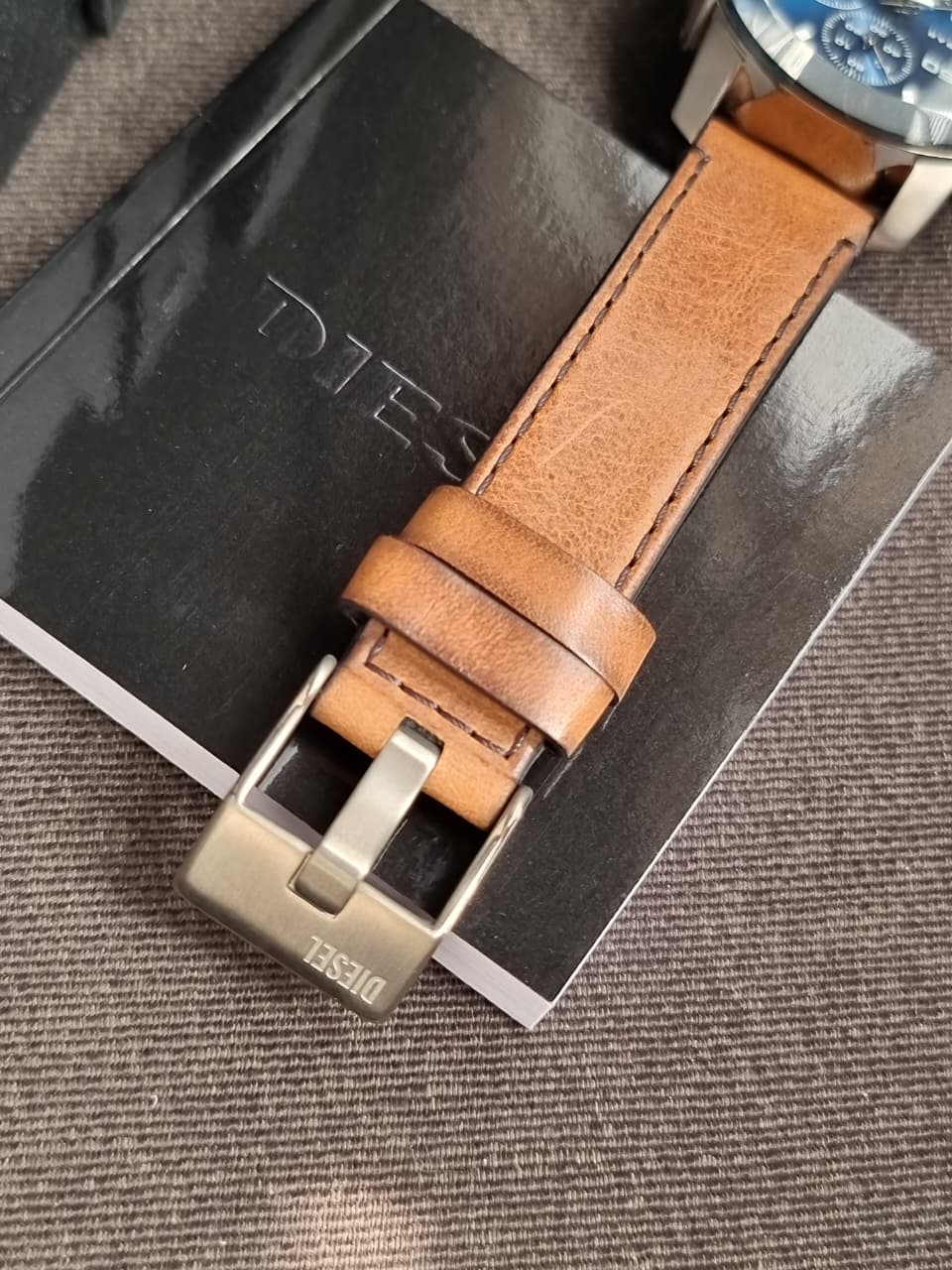 Diesel Griffed 42mm Chronograph Brown Leather Watch - DZ4604