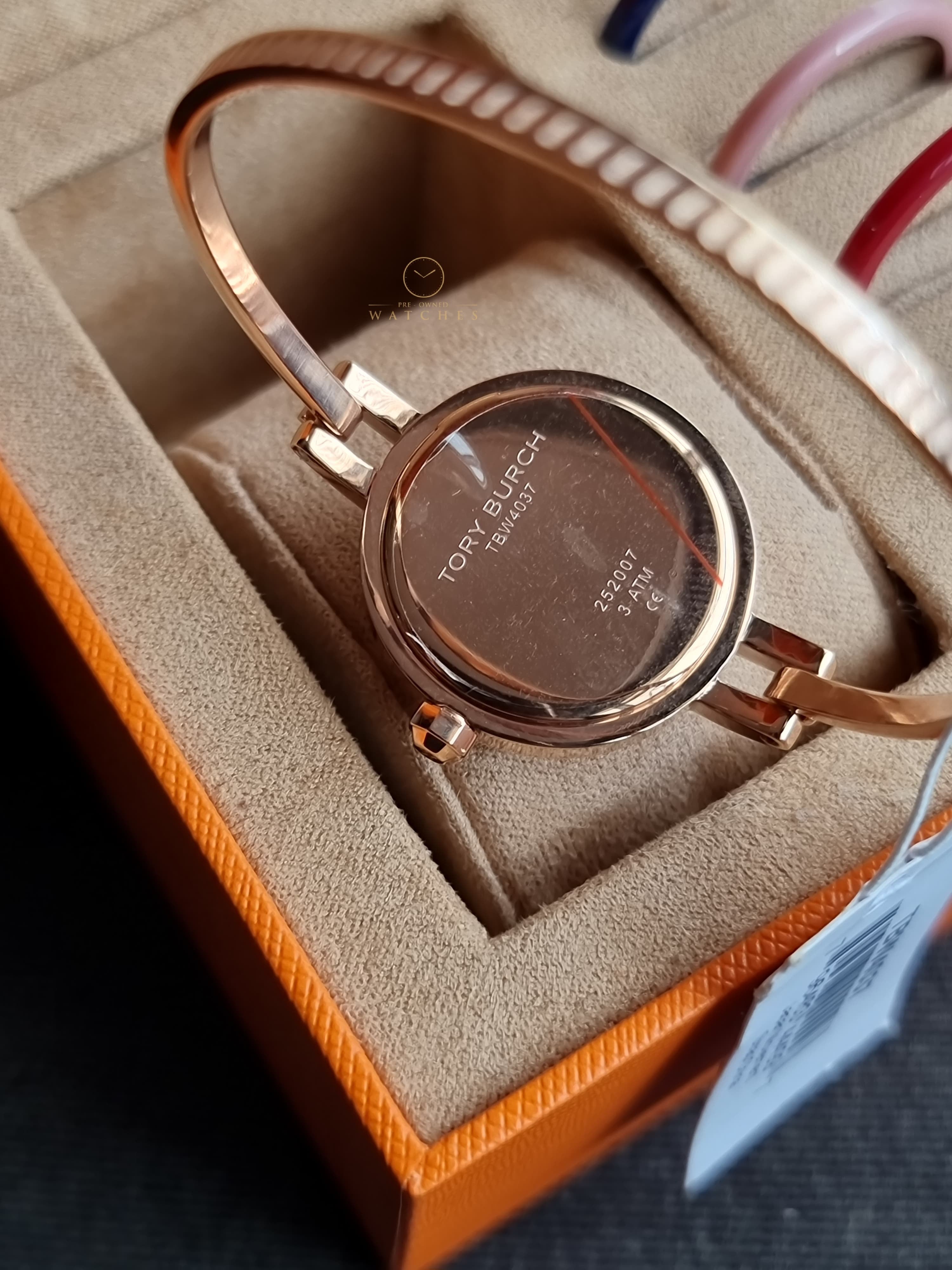 Tory Burch Riva Rose Gold Dial Rose Gold Steel Strap Watch for Women - TBW4037