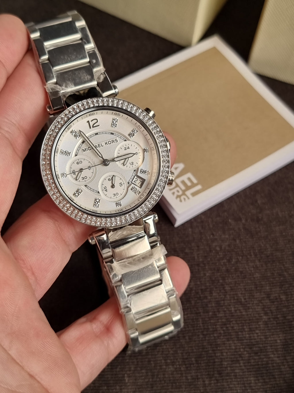 Michael Kors Women’s Quartz Stainless Steel Silver Dial 39mm Watch MK5353