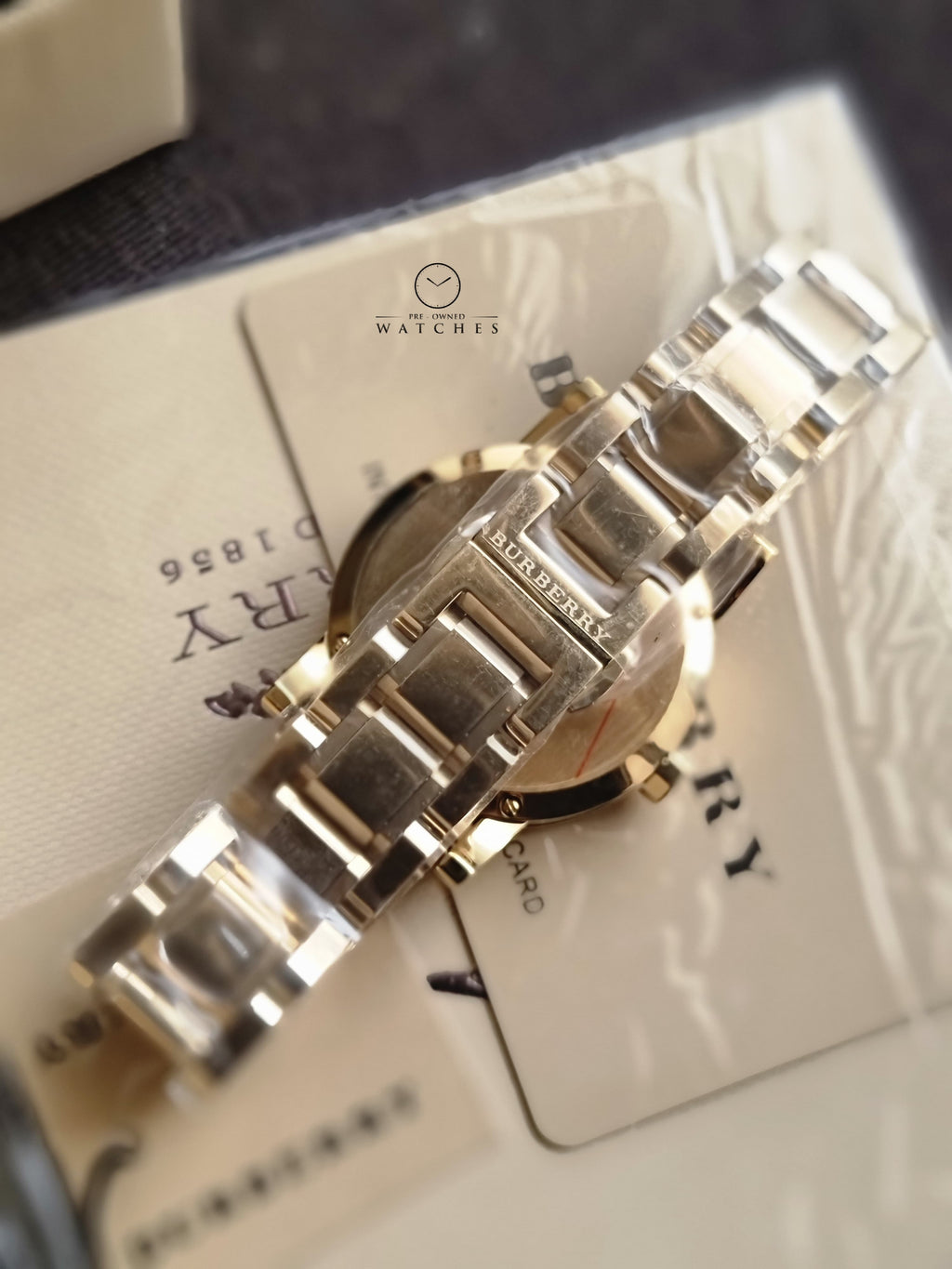 Burberry The City Gold Stainless Steel White Dial Quartz Watch for Ladies BU9103