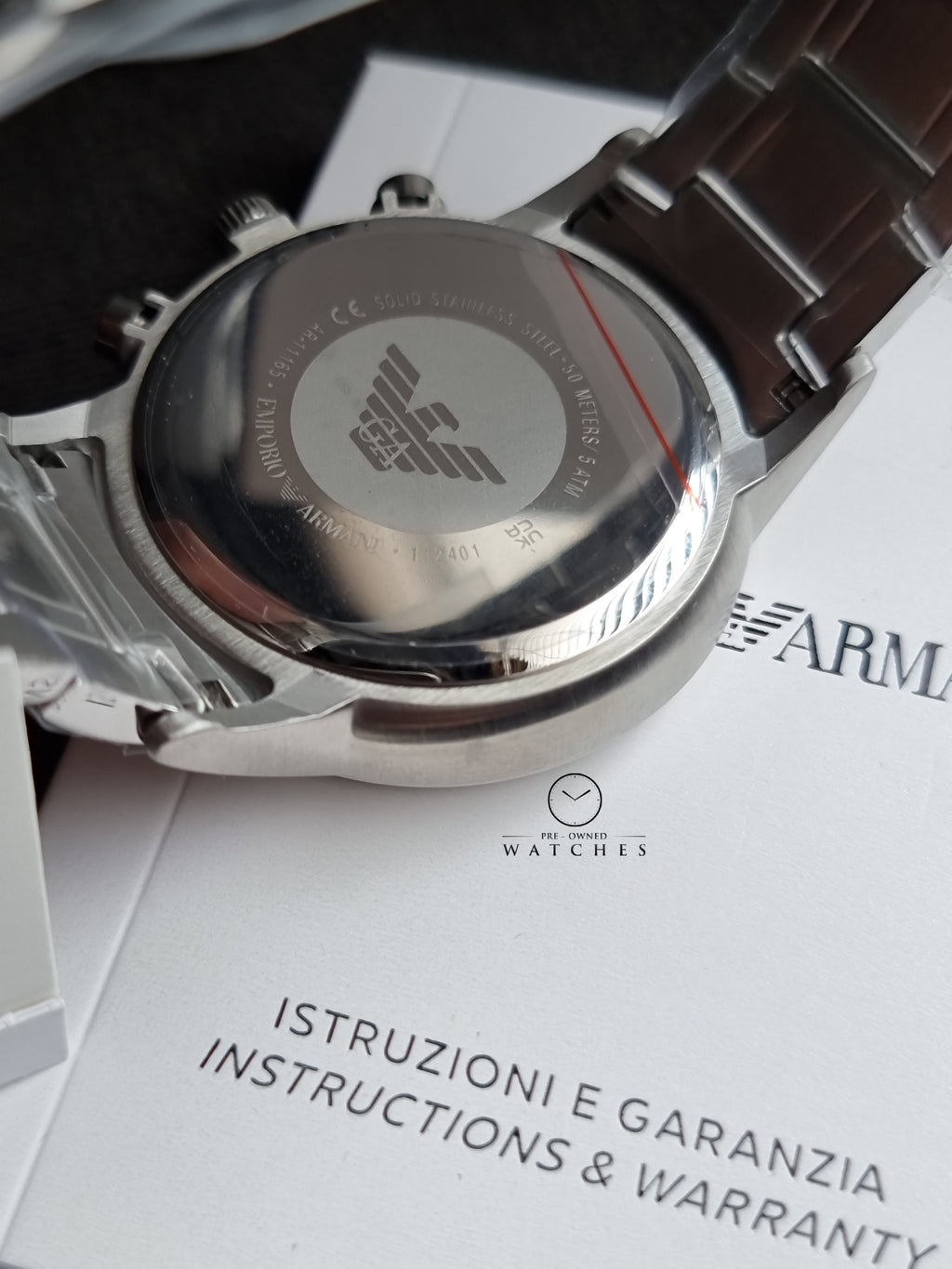 Ar11265 Emporio Armani Men’s Analogue Quartz Stainless Steel Black Dial 43mm W ...