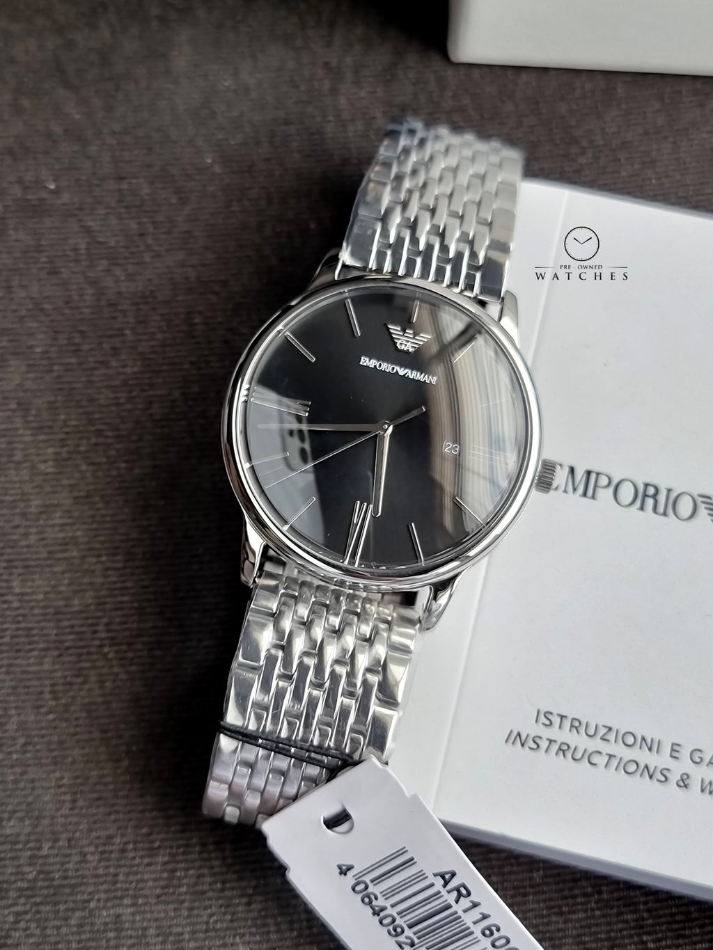 Emporio Armani Silver 42mm Watch AR11600