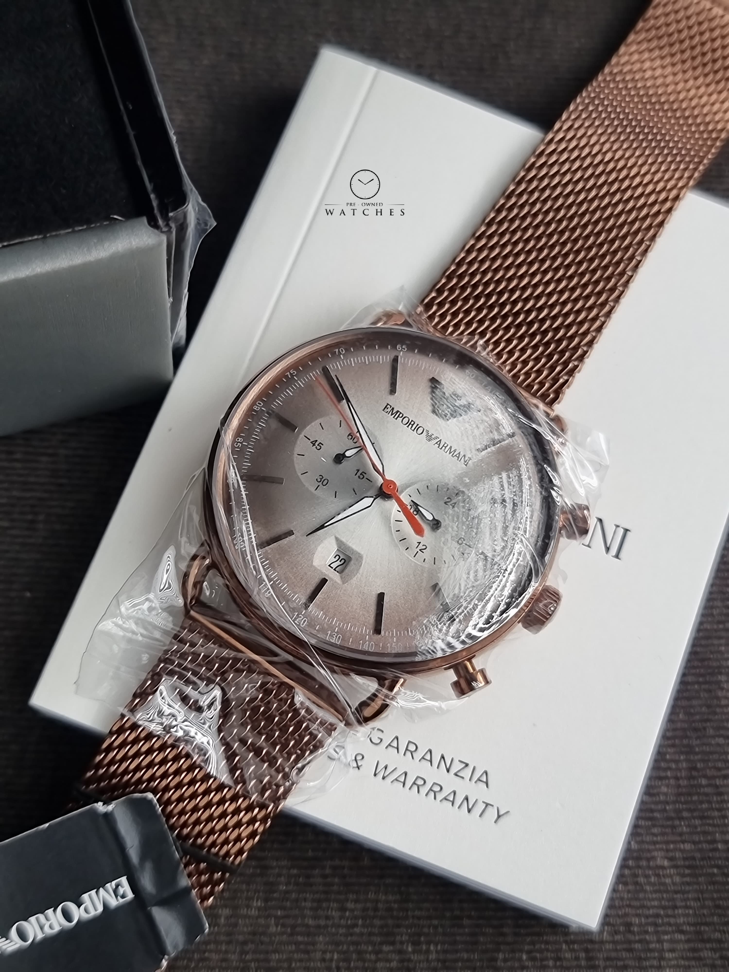 Emporio Armani Men’s Quartz Stainless Steel Grey Dial 43mm Watch AR11169