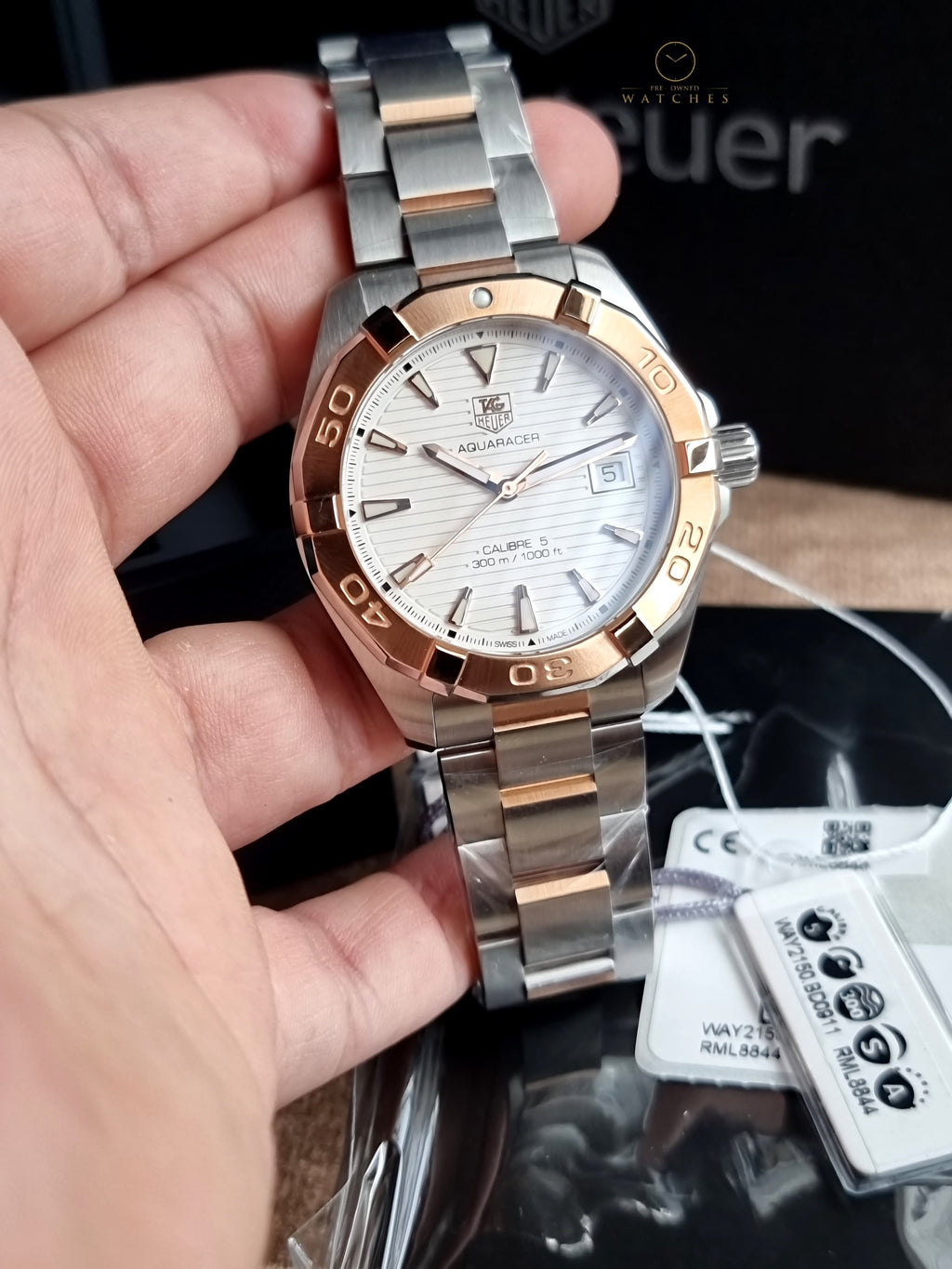 TAG Heuer Aquaracer WAY2150.BD0911 300M Calibre 5 Stainless Steel Men's Watch