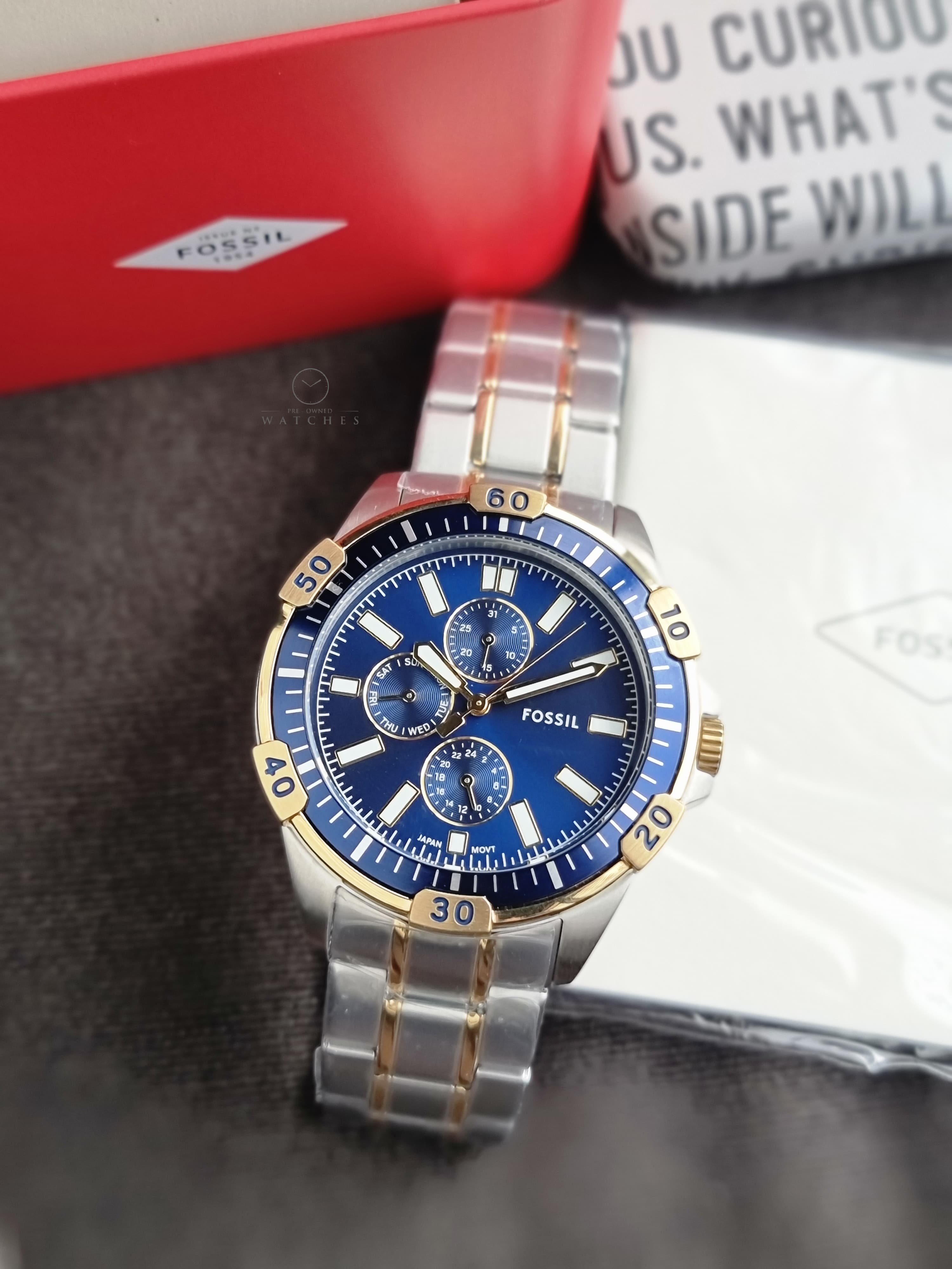 Fossil Men's Garrett Multifunction Two-Tone Stainless Steel Watch FS6146