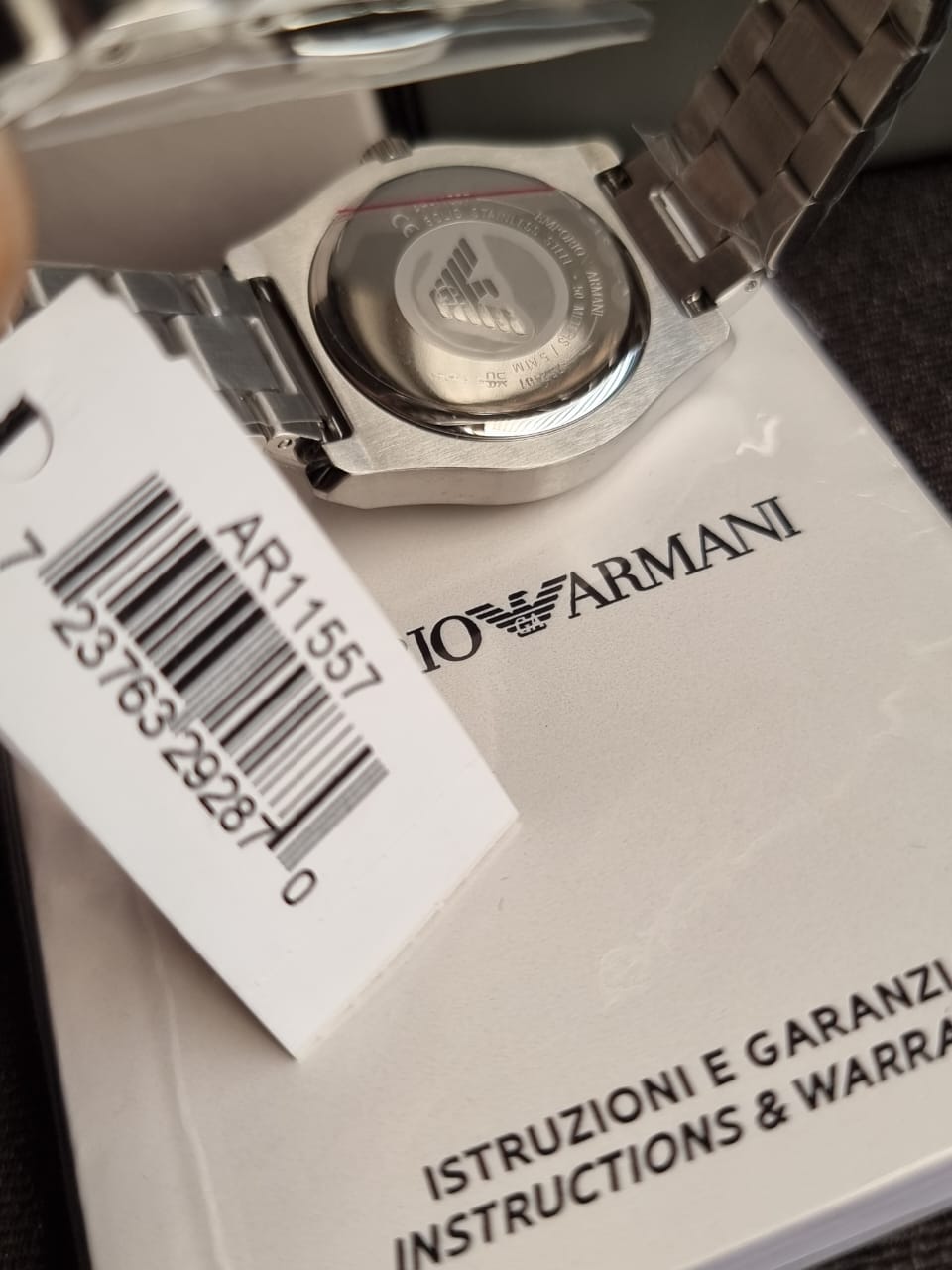 Emporio Armani Women’s Quartz Silver Stainless Steel Mother Of Pearl Dial 32mm Watch AR11557