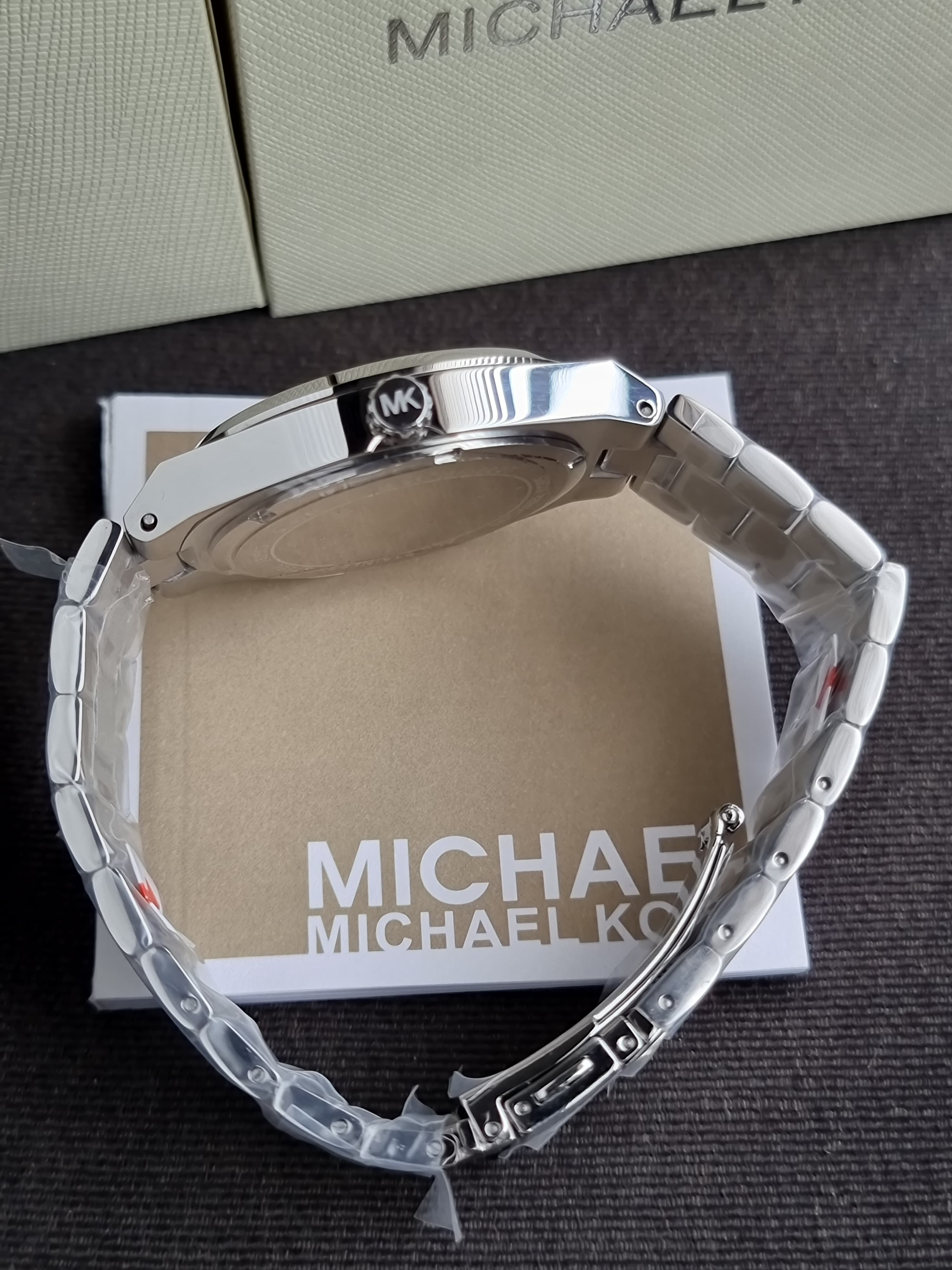 Michael Kors Lennox 42mm Blue Dial Silver Watch MK9227