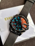 Diesel Men’s Quartz Black Leather Strap Black Dial 46mm Watch DZ1948 
