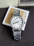 Michael Kors Women's Silver Stainless Steel Watch, Silver Dial MK7347